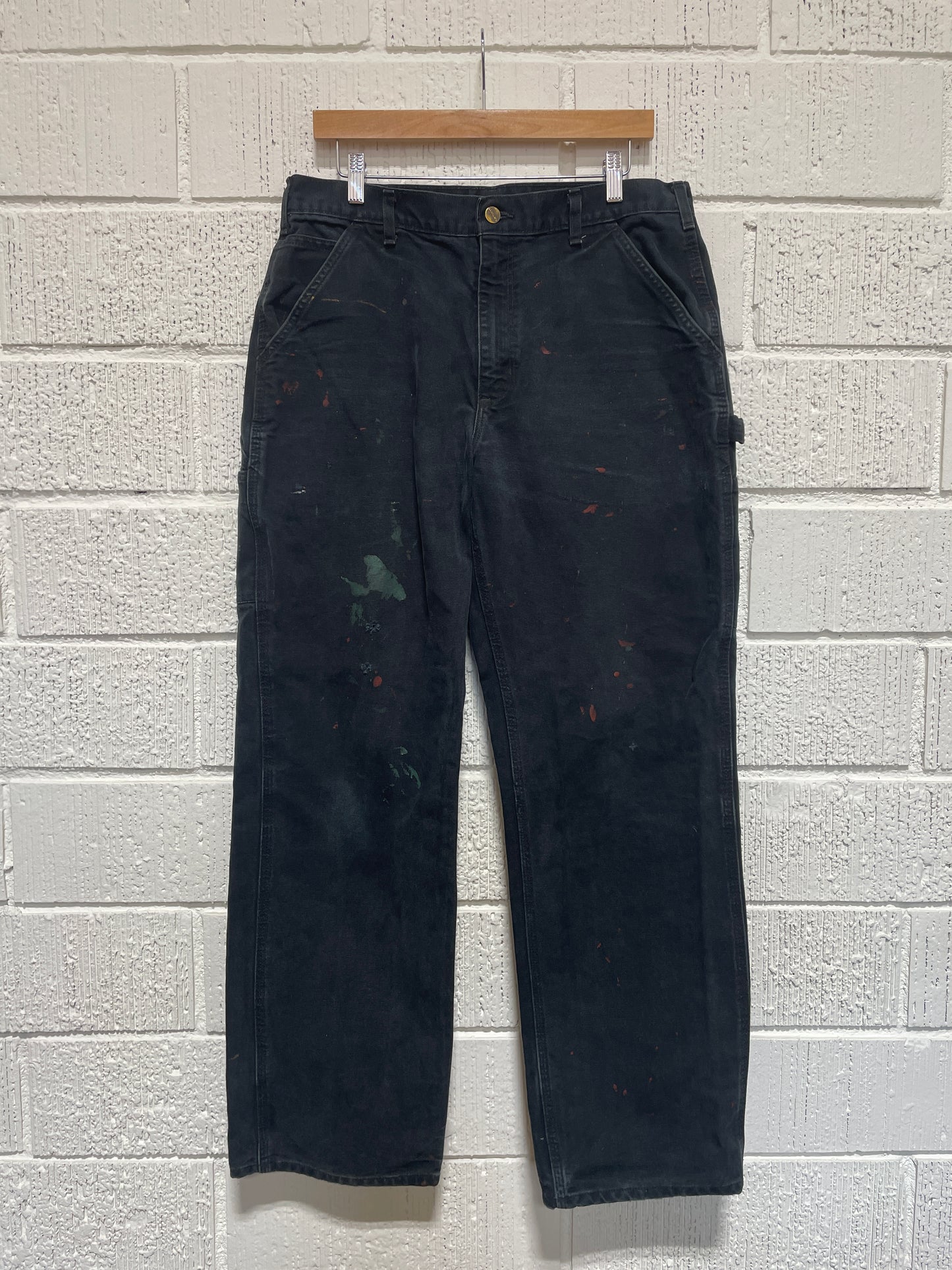 (W34xL31) Vintage CARHARTT Distressed Style Duck Pants / A1164P