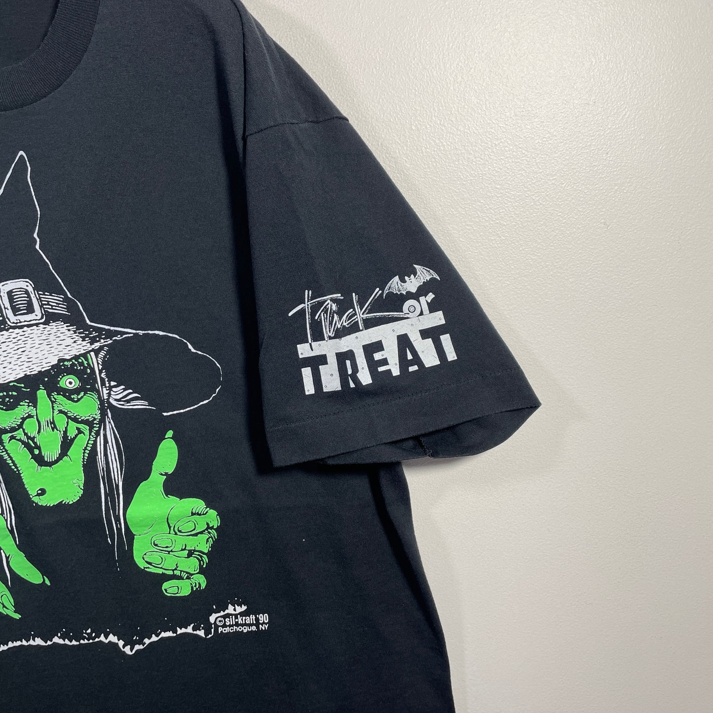 (Approx.L) 1990 WITCH Vintage Halloween T-Shirt / G1085T
