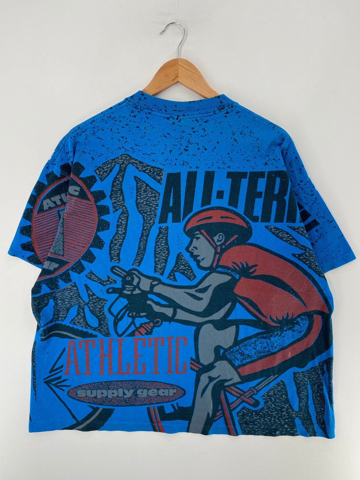 90's ATHLETIC SUPPLY GEAR CYCLING Made in USA Size XL Vintage T-Shirt / G6328T
