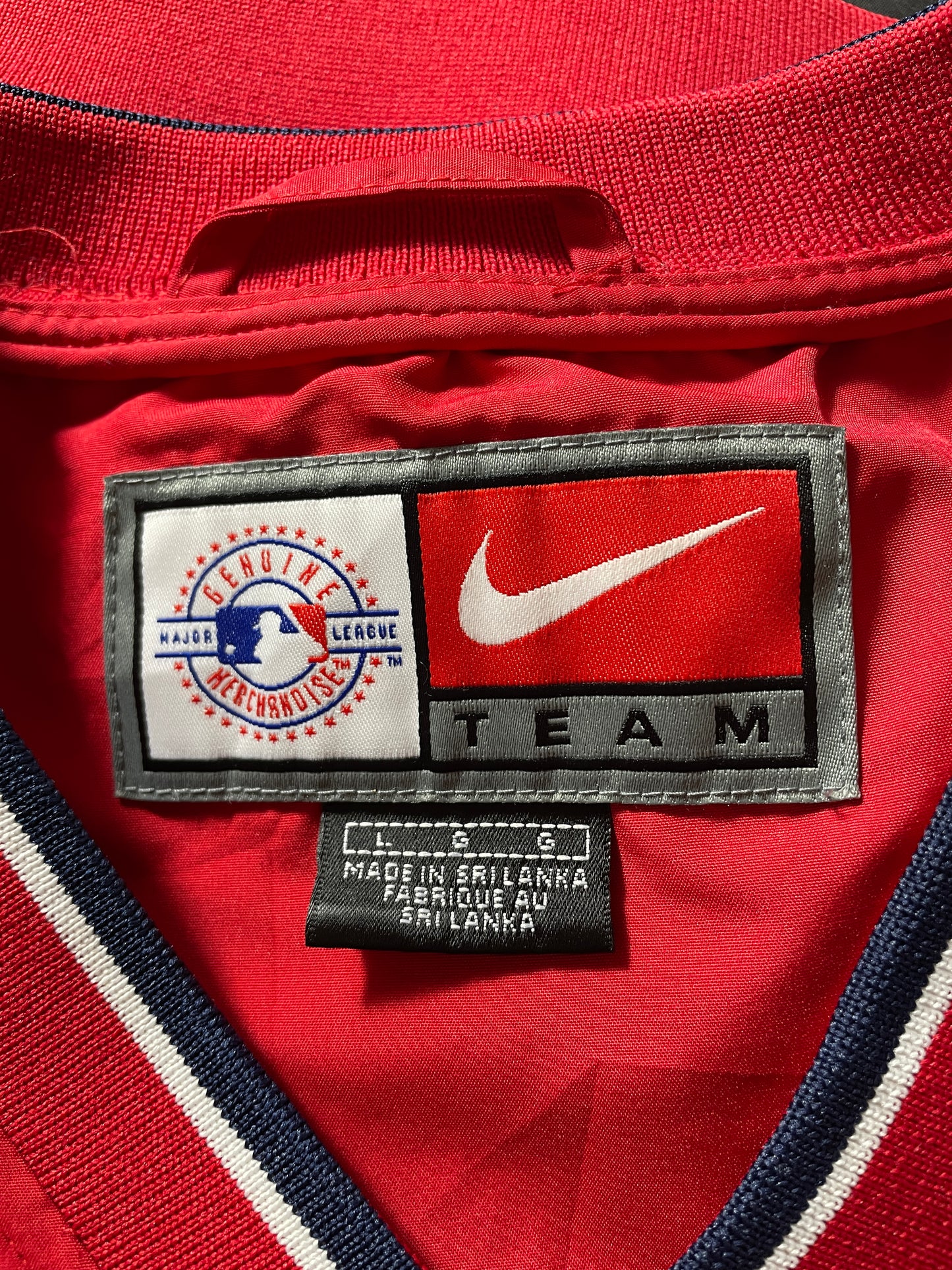 00' NIKE x RED SOX Size L Vintage MLB Nylon Jacket / G4361N