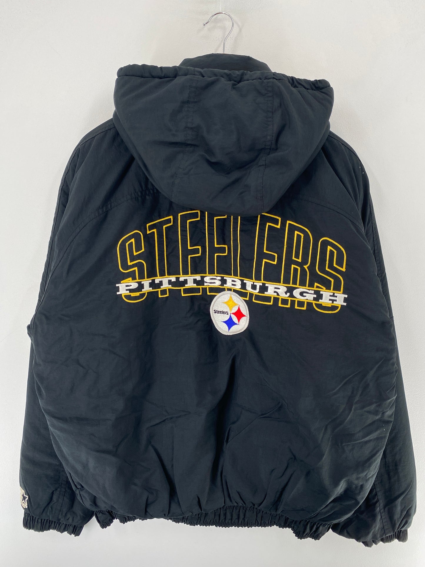 .90’s STARTER x PITTSBURGH STEELERS Size L NFL Padded Nylon Jacket / F3168N