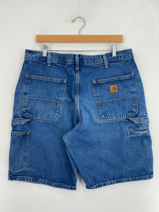 Vintage CARHARTT Size W36 x L10.5 Denim Shorts / G2052P