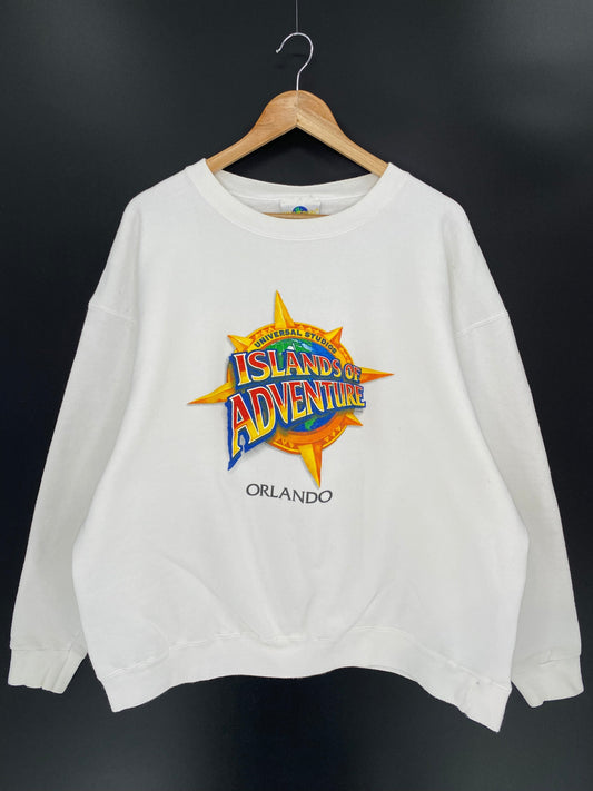90’s UNIVERSAL STUDIOS x ISLANDS OF ADVENTURE Size XXL Vintage Sweat-shirt / F9109S