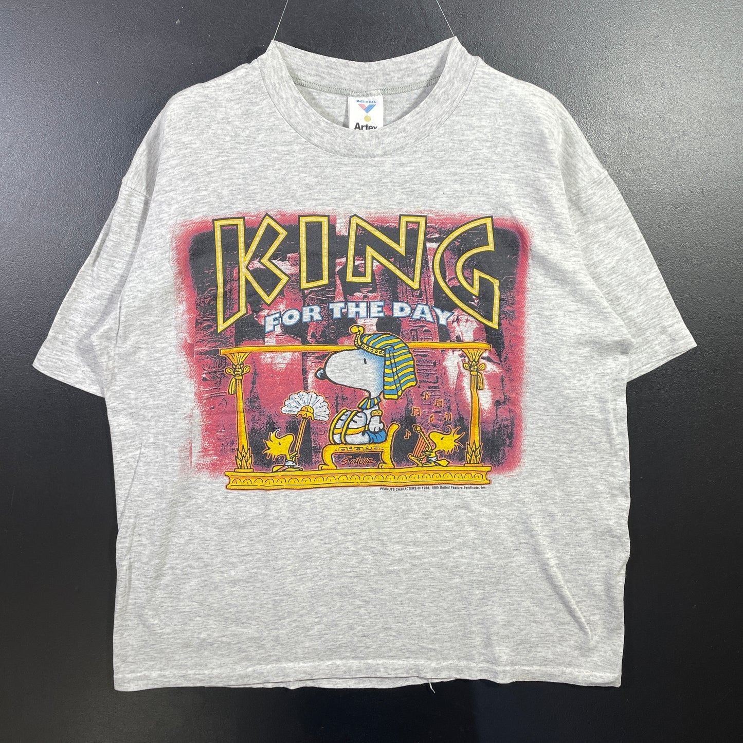 (L) 90’s SNOOPY KING FOR THE DAY Vintage T-Shirt / A0822T