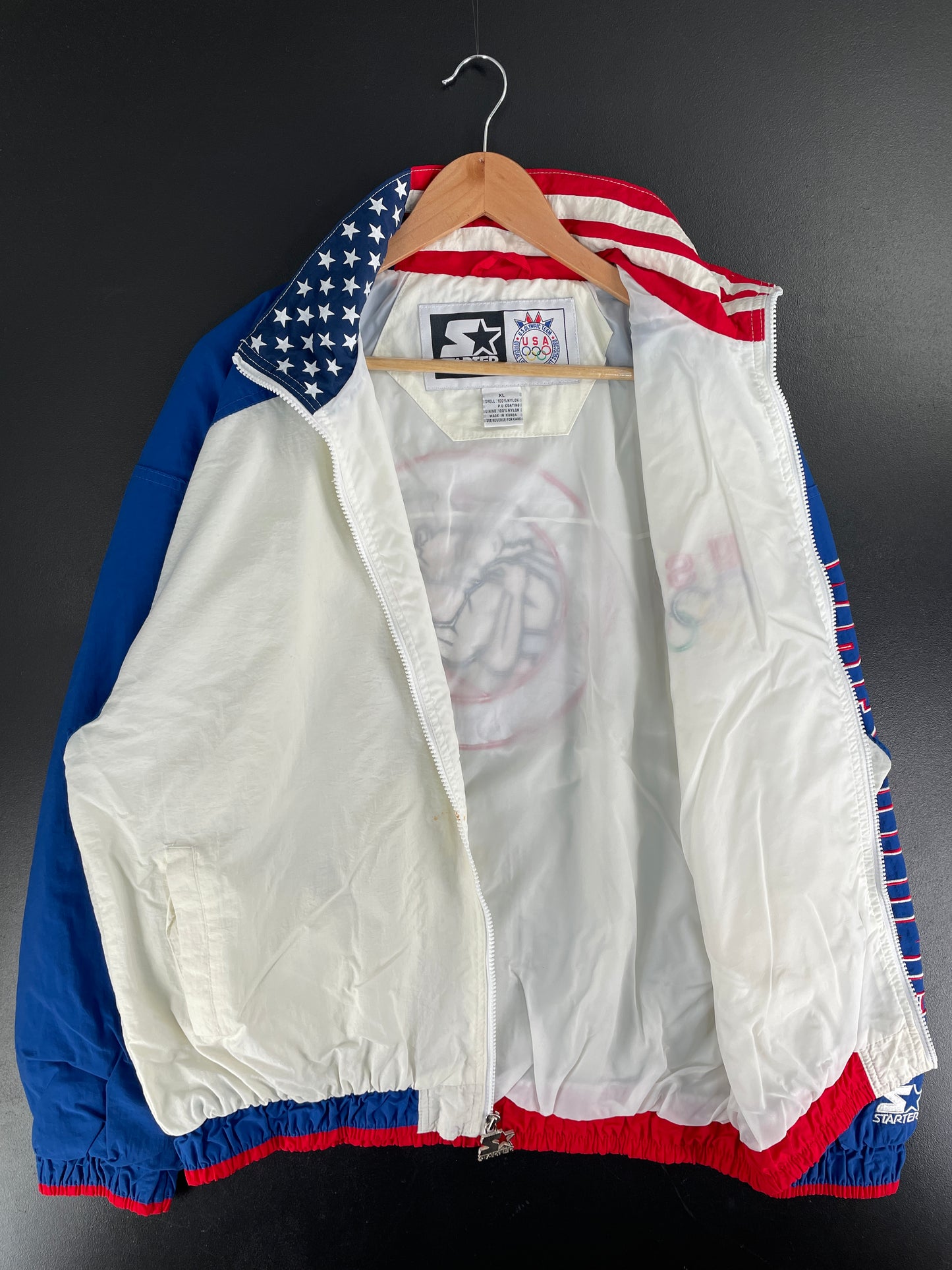 90’s STARTER x OLYMPIC WRESTLING USA TEAM Size XL Nylon Jacket / F7764N