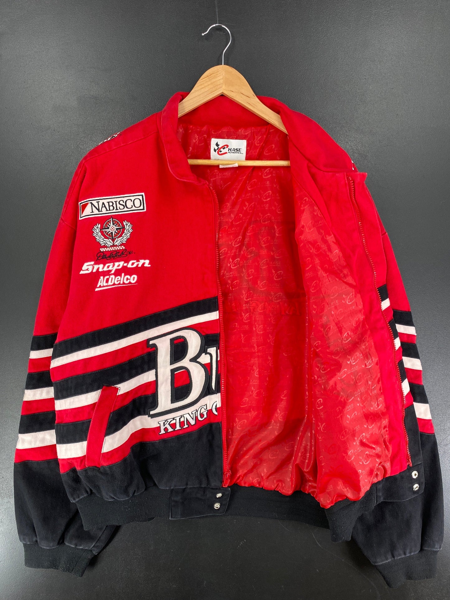Vintage NASCAR BUDWEISER X DALE JR Size XL Racing Jacket / F5887J