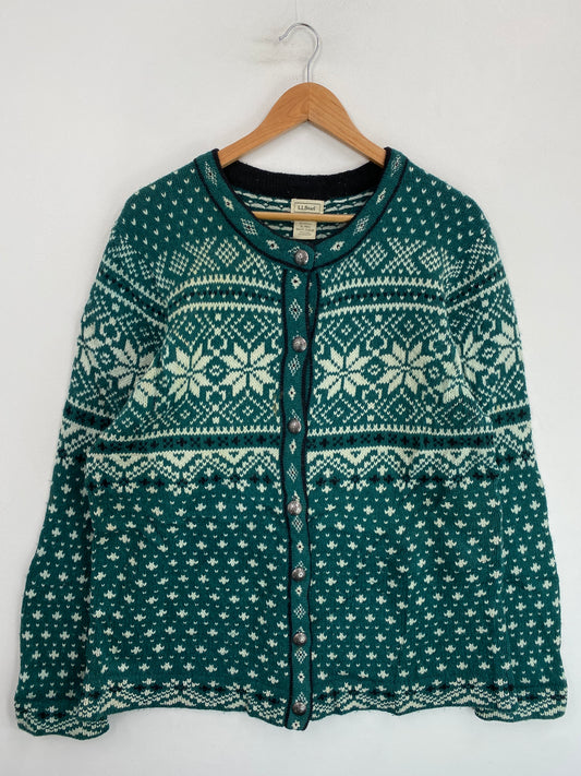 Vintage L.L.BEAN Size Ladies XL Wool Knit Sweater / G6993K