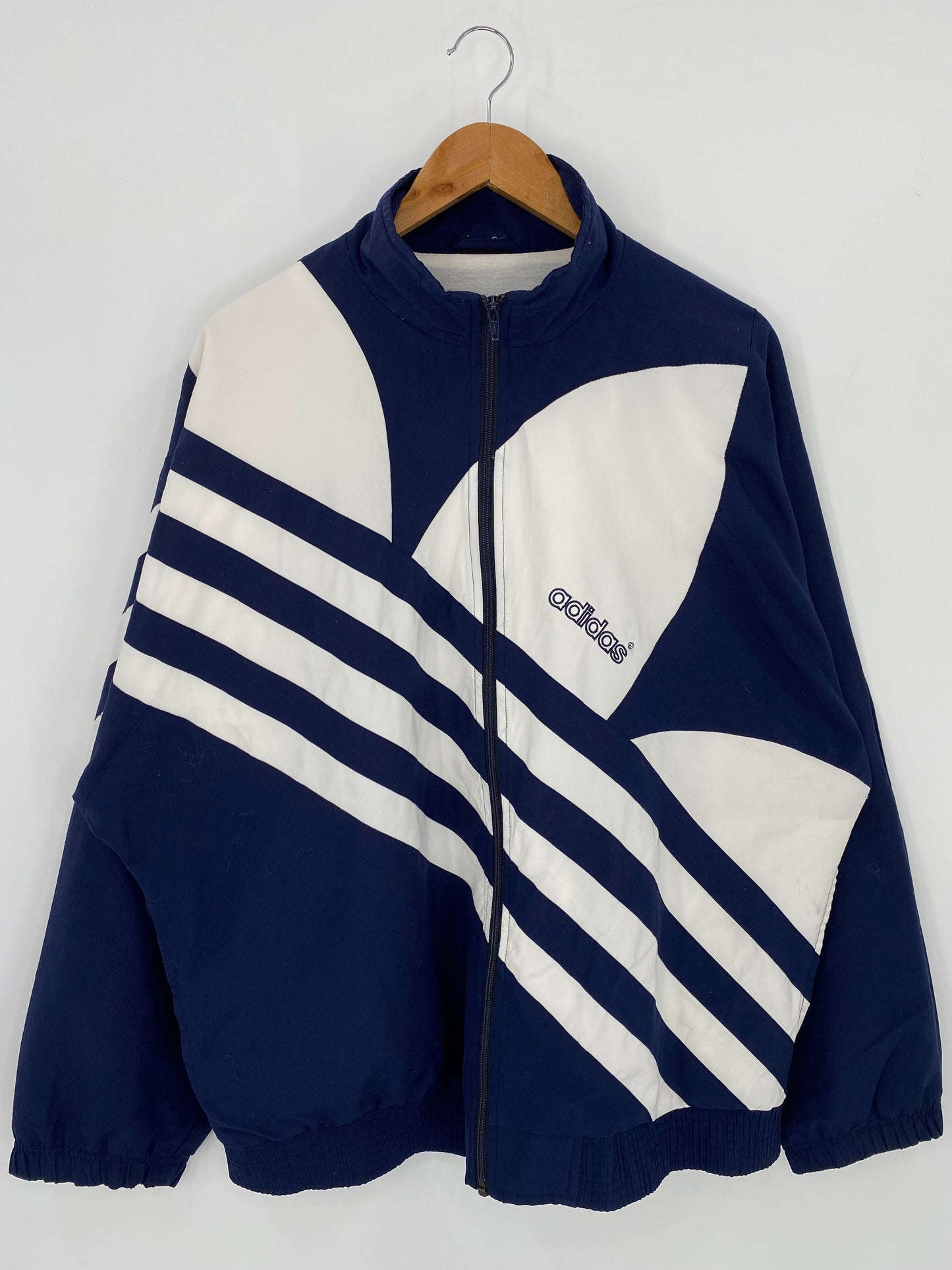 90’s ADIDAS Size No tag(Approx.XL) Zip-up Nylon Jacket / F8244N