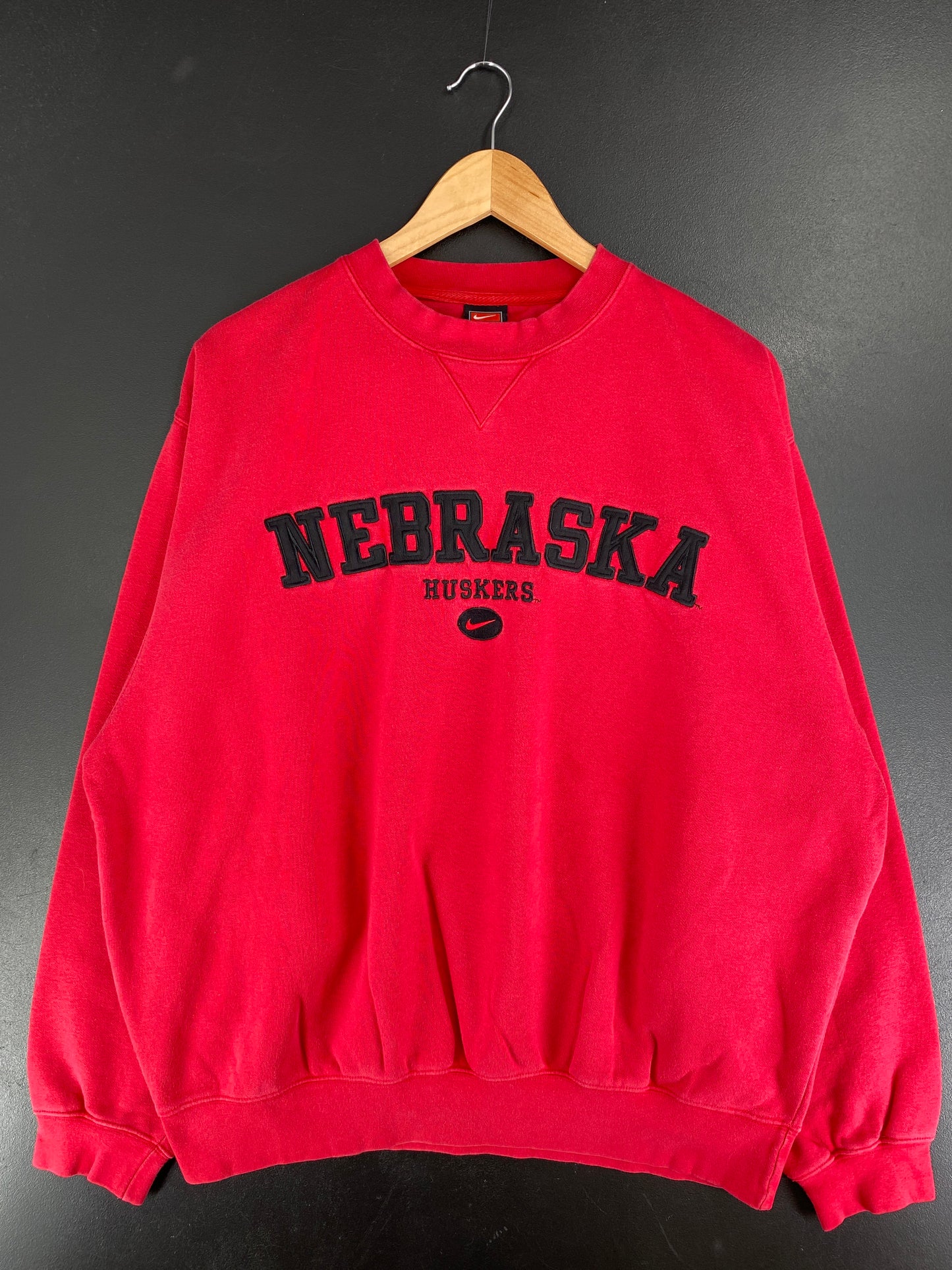 00' NIKE x NEBRASKA HUSKERS Size L Vintage College Sweat-Shirt / F3917S
