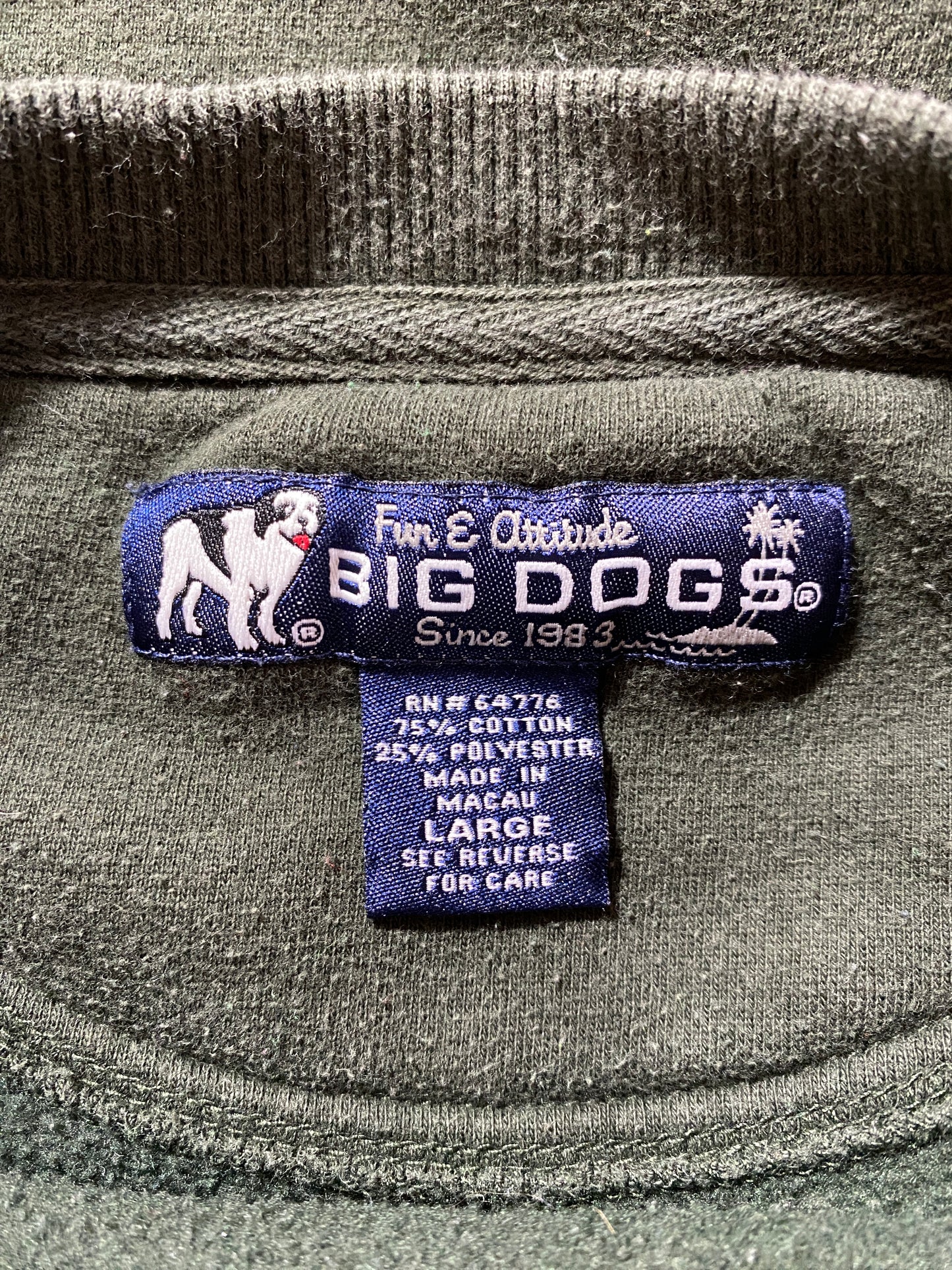 Vintage BIG DOGS Size L Sweat-shirt / G5379S