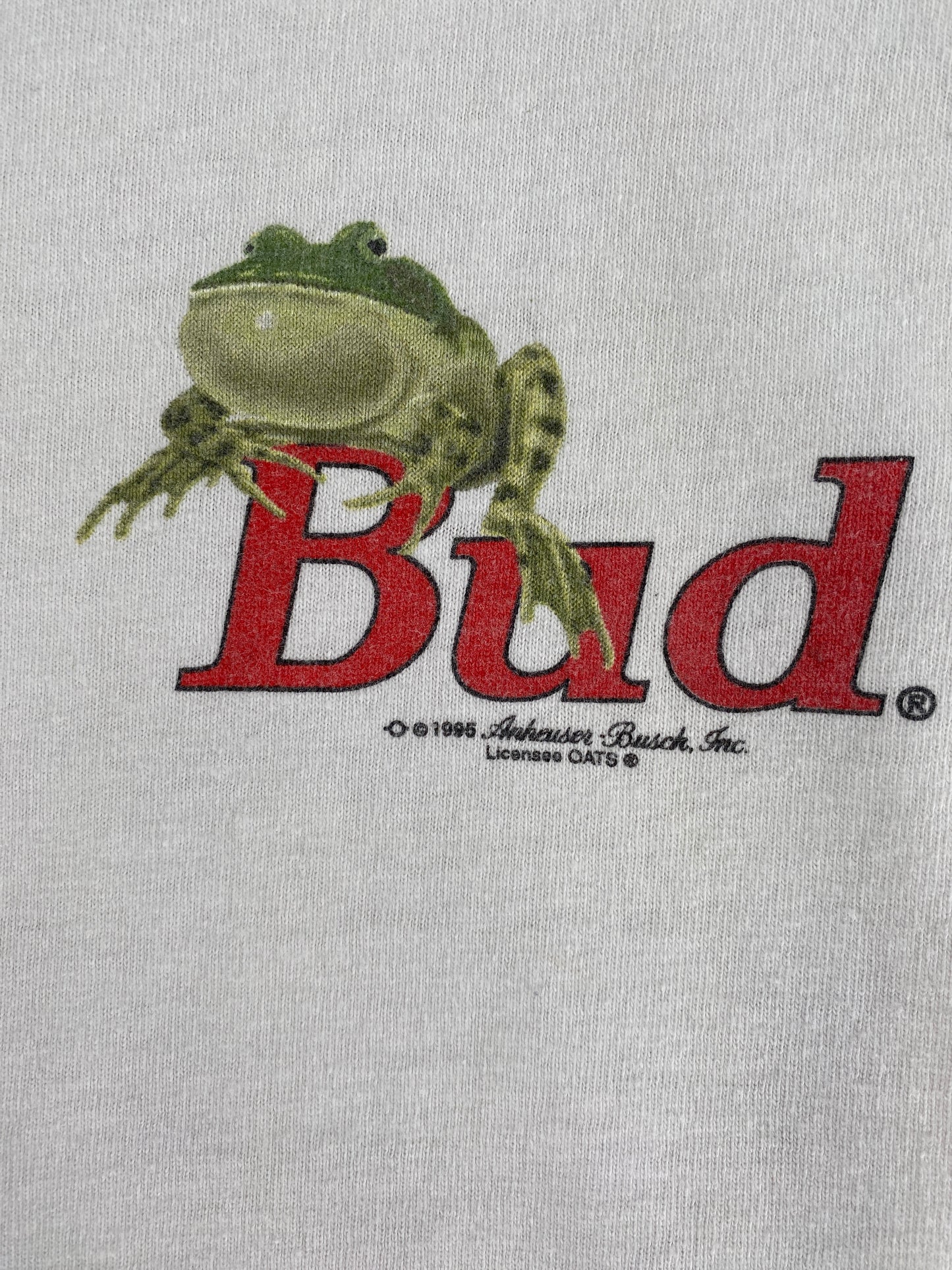 1995 BUDWEISER Made in USA Size XL Vintage T-Shirt / F8056T