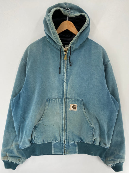 .90's CARHARTT Made in USA Size XL Zip-Up Hoodie Duck Jacket / F2949J
