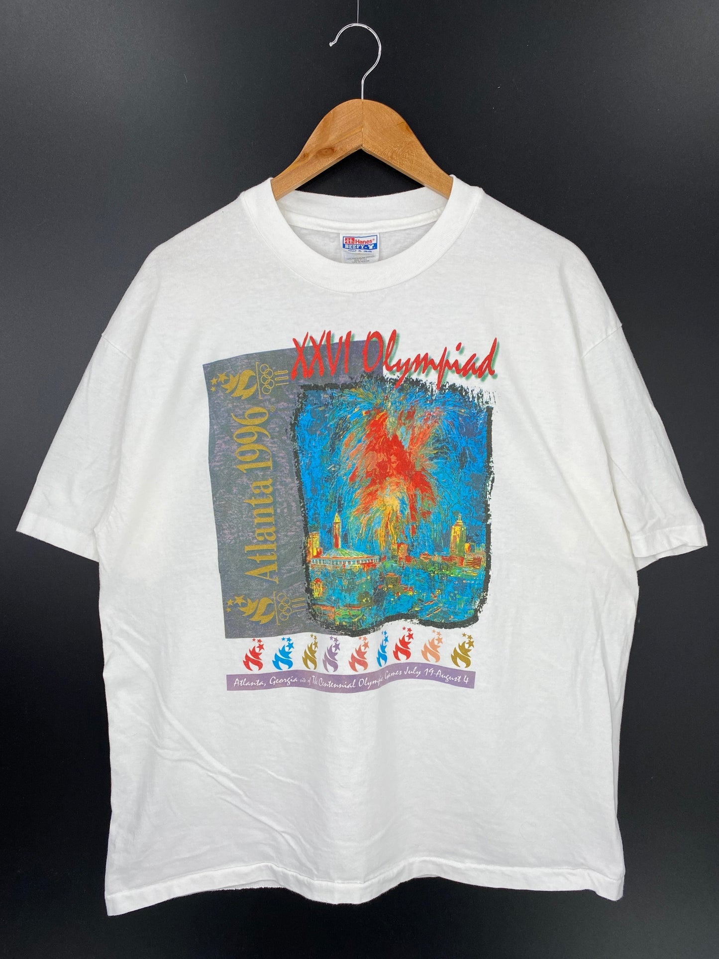 1996 ATLANTA OLYMPIC Made in USA Size XL Vintage T-Shirt / F3002T
