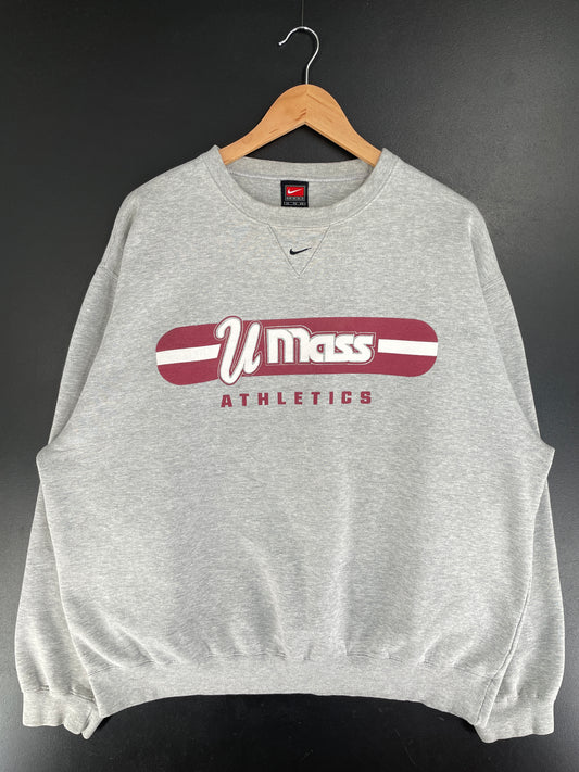 00' NIKE x UMASS Size XL Vintage College Sweat-shirt/ F8606S