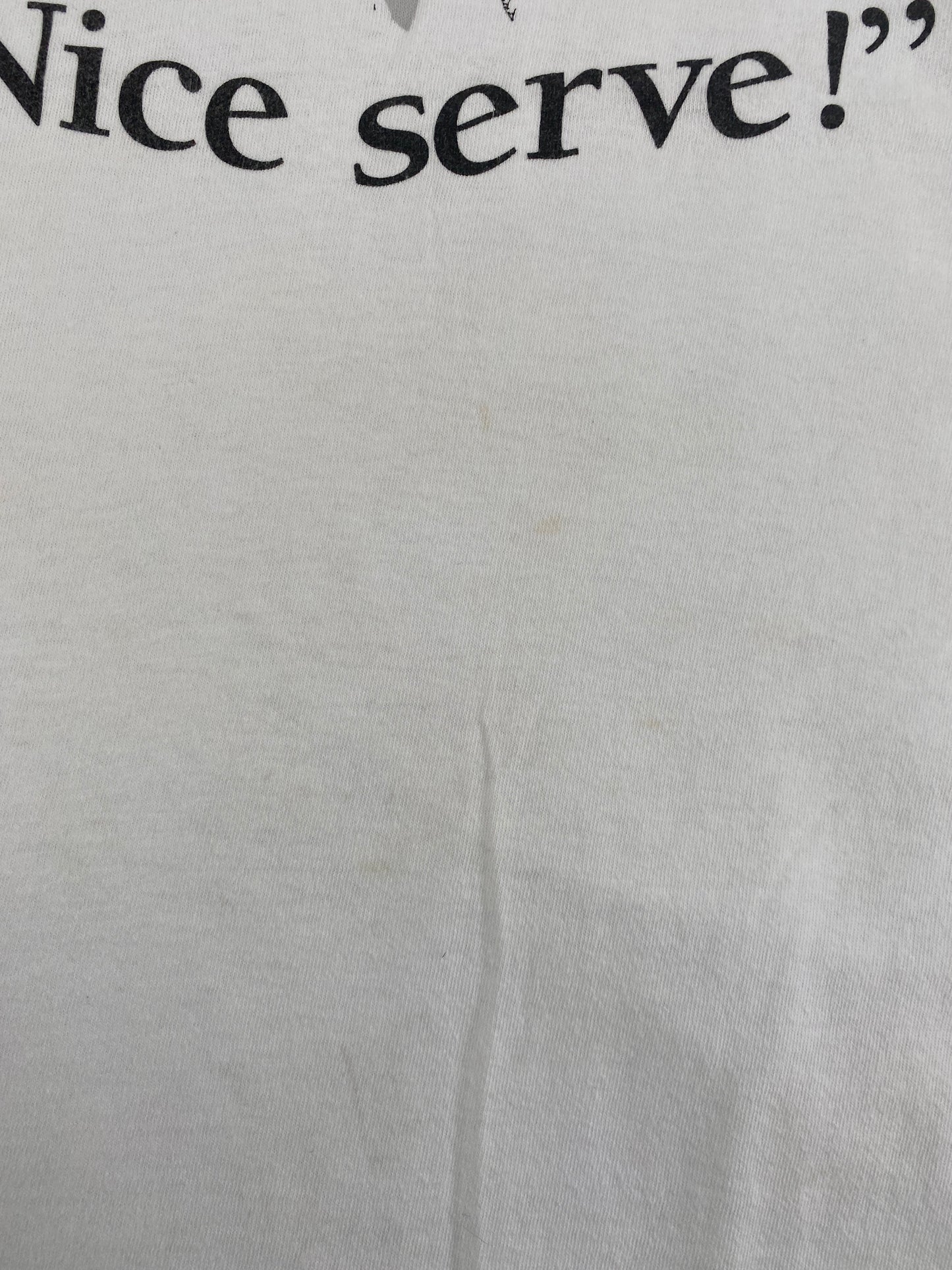 1991 "NICE SERVE!" Made in USA Size XL Vintage T-Shirts / F9684T