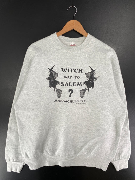 1993 WITCH WAY TO SALEM HALLOWEEN Size XL Vintage Sweat-shirt / G3966S