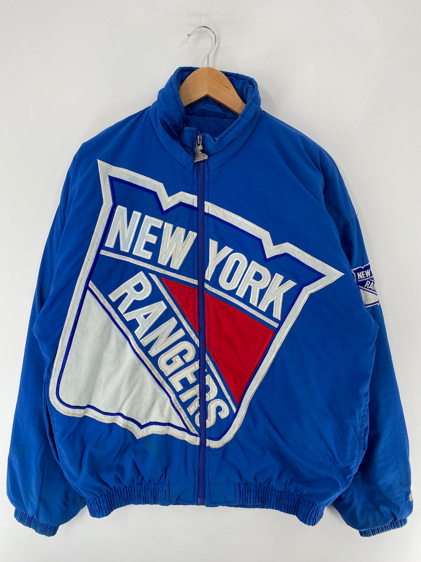 90’s STARTER x NEW YORK RANGERS Size M NHL Padded Nylon Jacket / F3174N