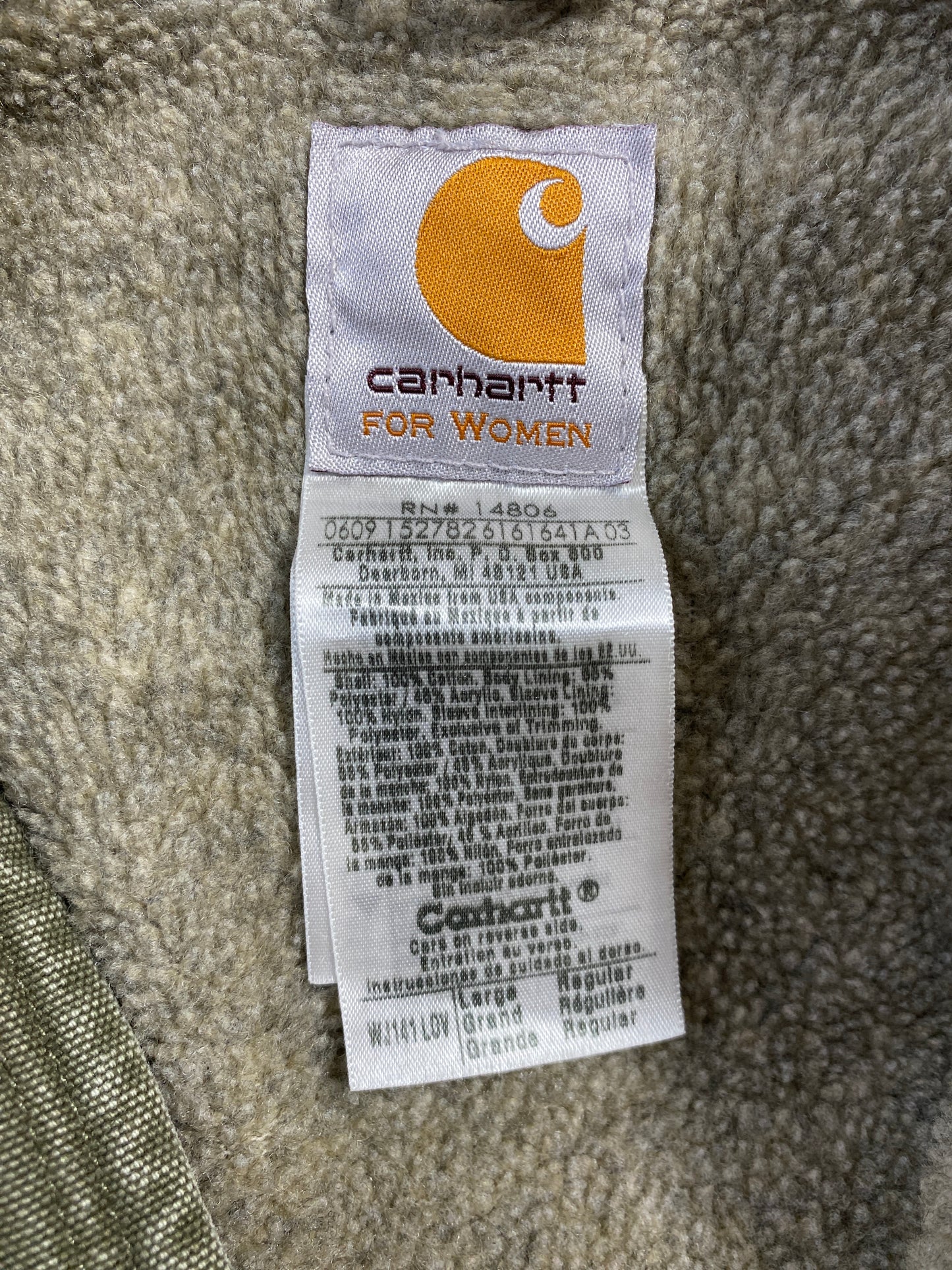 .Vintage CARHARTT Size Ladies L Duck Hoodie Jacket / F8745J