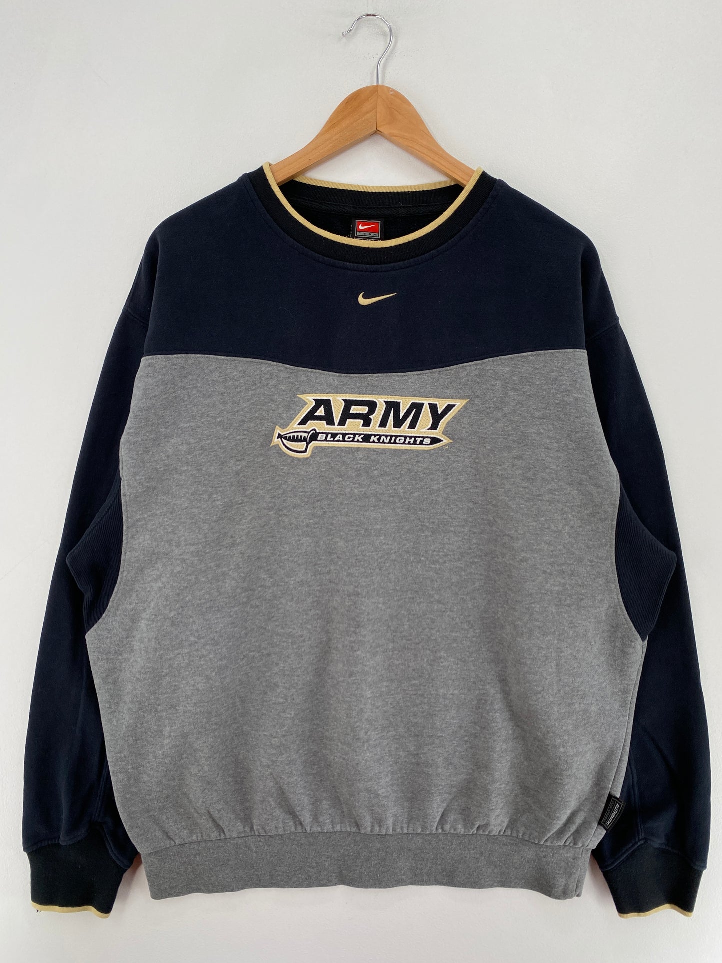 00' NIKE x ARMY BLACK KNIGHTS Size L Vintage Sweat-Shirt / F9205S