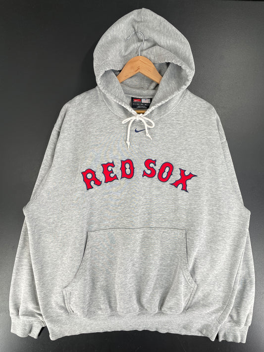 00' NIKE x RED SOX Size XL Vintage MLB Hoodie Sweat-shirt / F8607S