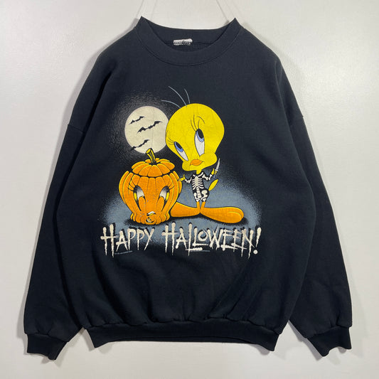 (Approx. L) 1994 LOONY TUNES TWEETY Vintage Halloween Sweatshirt / A1086S