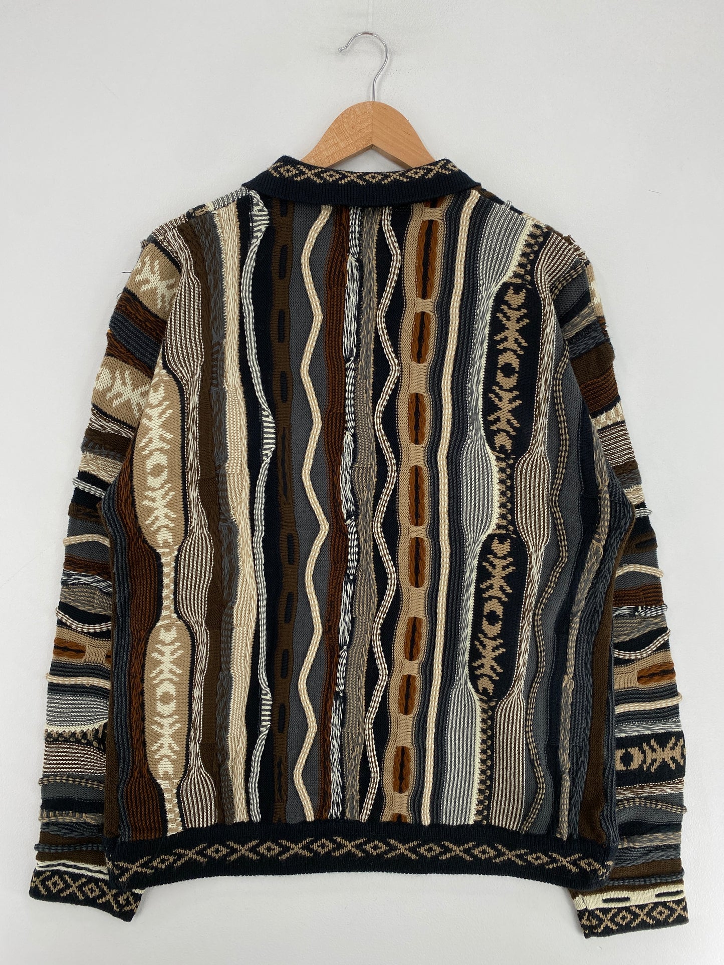Vintage 3D COOGI-Style Size L Acrylic Knit Sweater / G1838K