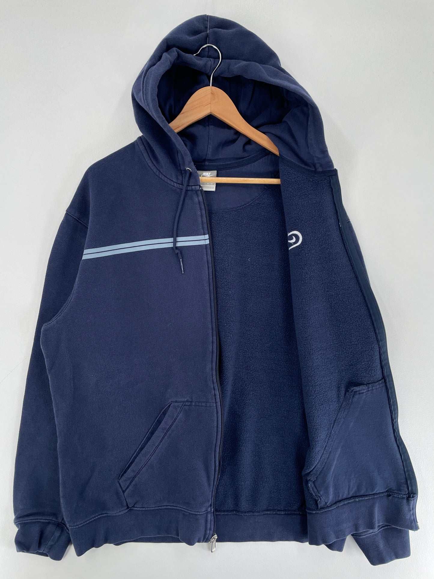 90's NIKE Size XL Vintage Zip-up Sweat-Shirt / F5566S
