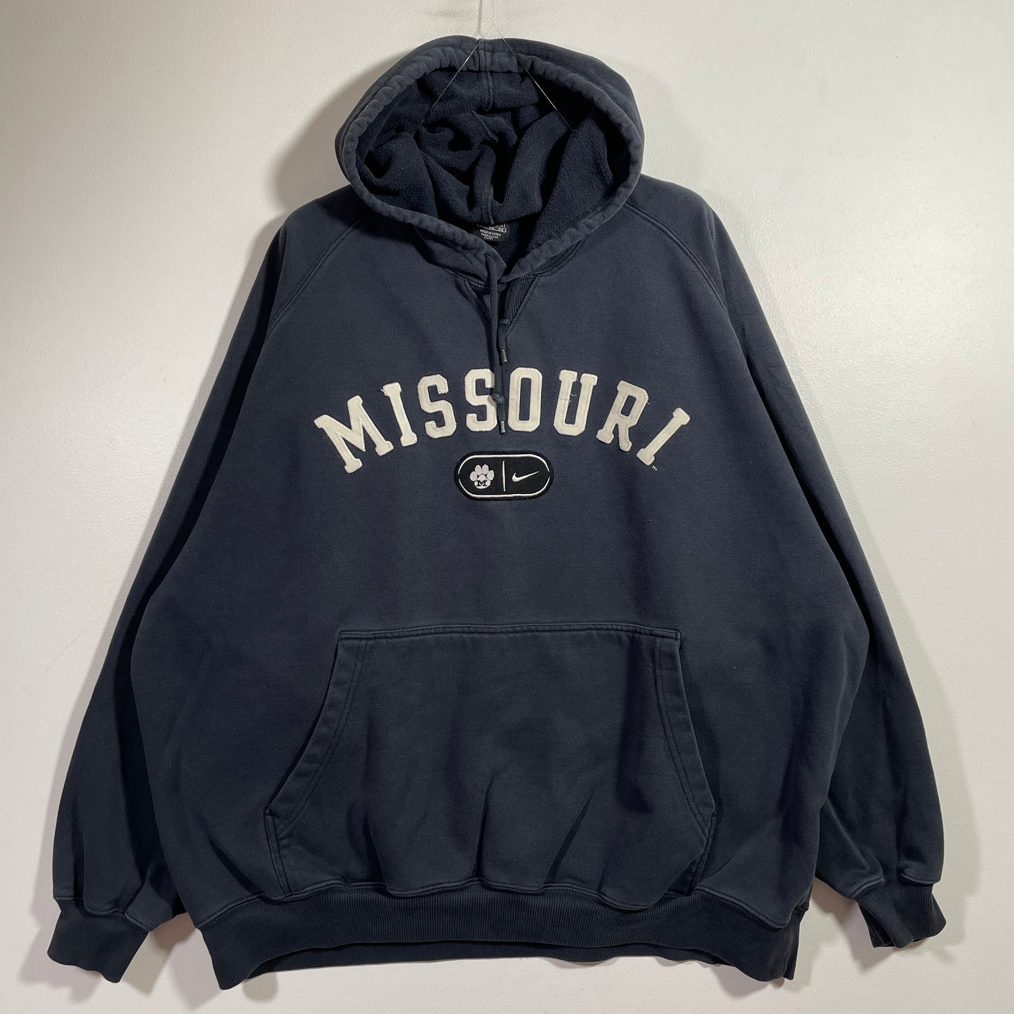 (XL) 00' NIKE x MISSOURI Vintage College Hoodie Sweatshirt / A0801S