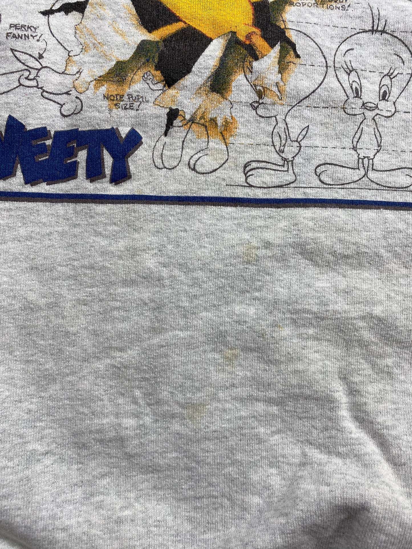 90’s LOONEY TUNES TWEETY Made in USA Size XL Vintage Sweat-shirt / G6708S
