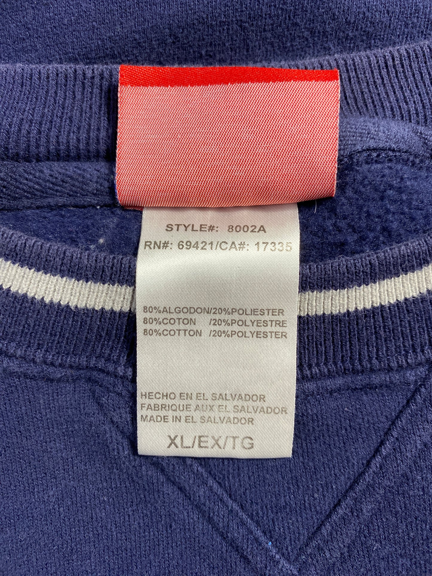 00’ NEW ENGLAND PATRIOTS Size XL Sweat-shirt / G6773S