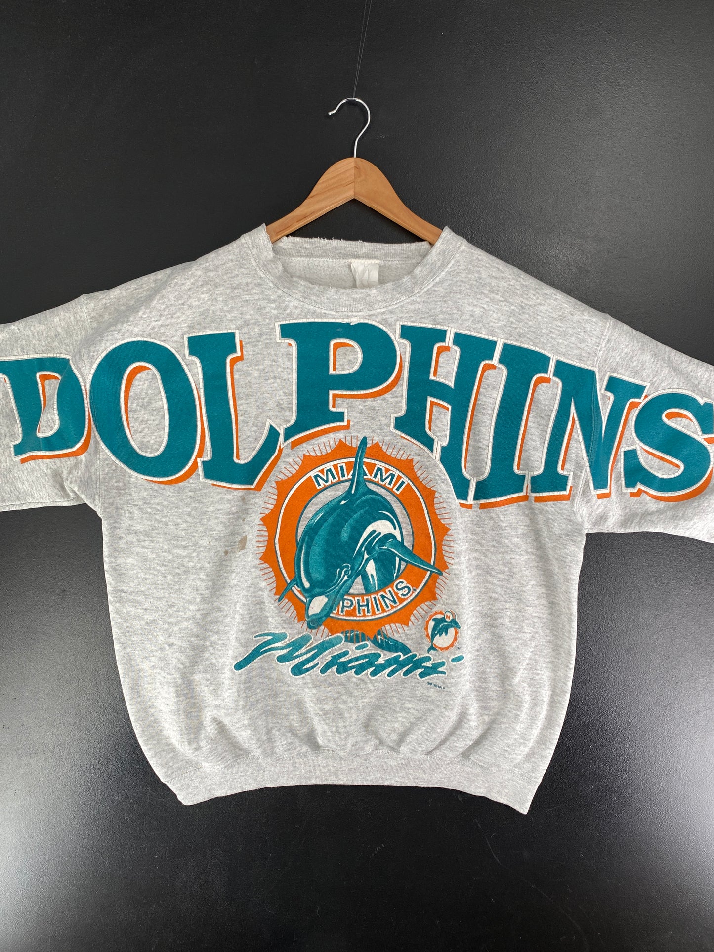 1995 MIAMI DOLPHINS Size Approx. L Vintage NFL Sweat-Shirt/ F6225S