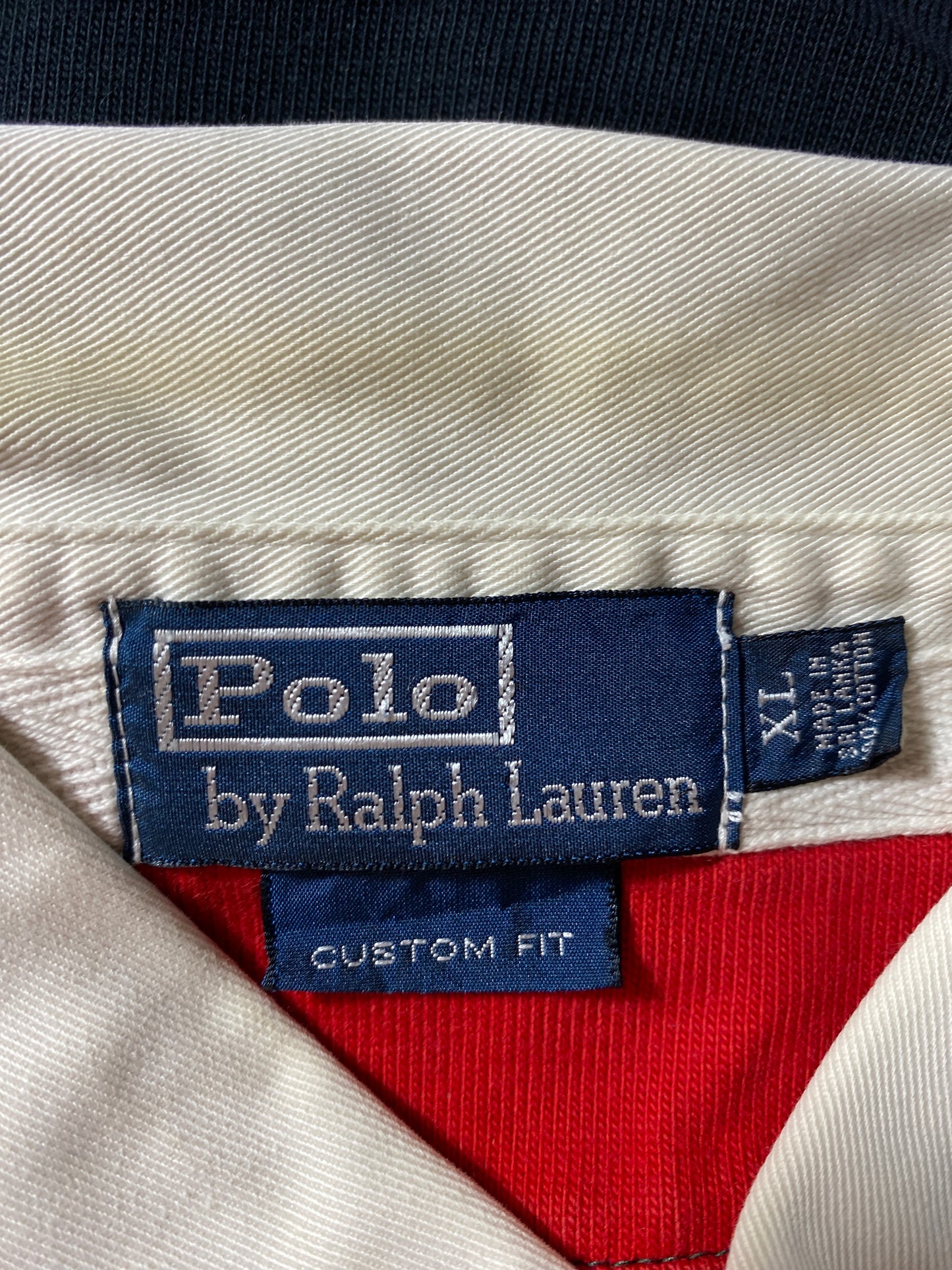 90's POLO RALPH LAUREN Size XL Vintage Rugby-Shirt / F8103R