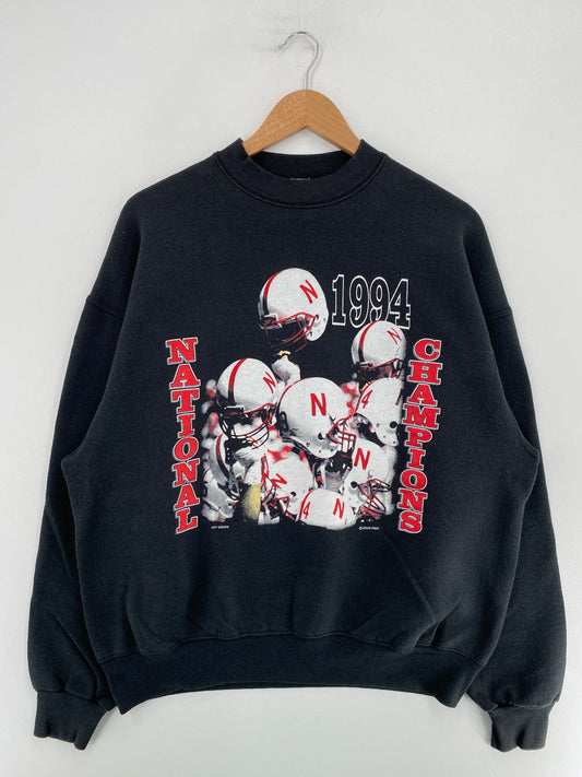 1994 NEBRASKA NATIONAL CHAMPIONS Made in USA Size XL College Sweat-Shirt / G1678S