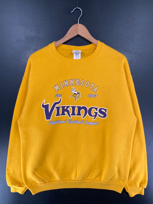 Vintage MINNESOTA VIKINGS Size L NFL Sweat-shirt / G4784S
