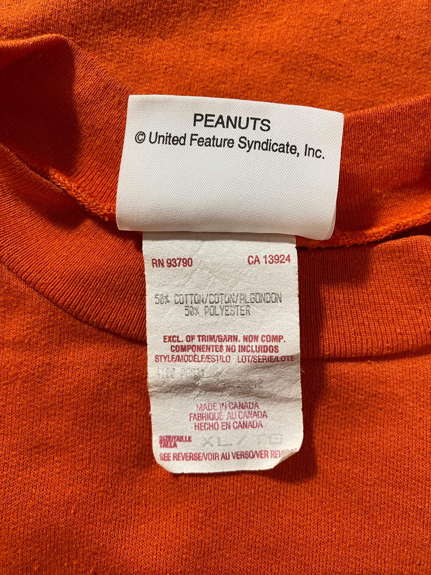 90’s PEANUTS HALLOWEEN Size XL Sweat-shirt / G3967S