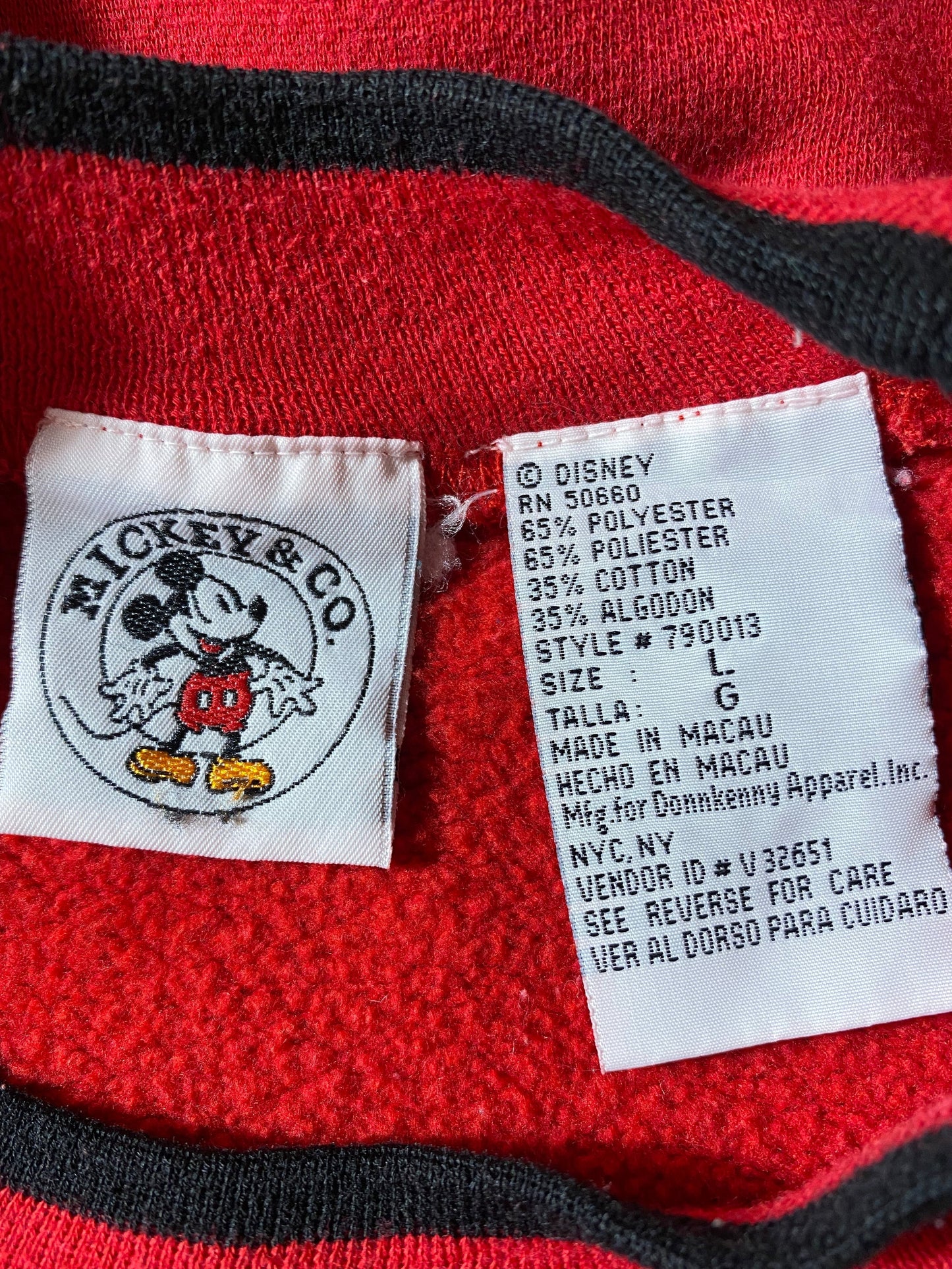 90's DISNEY MICKEY Size L Vintage Sweat-shirt / G1293S