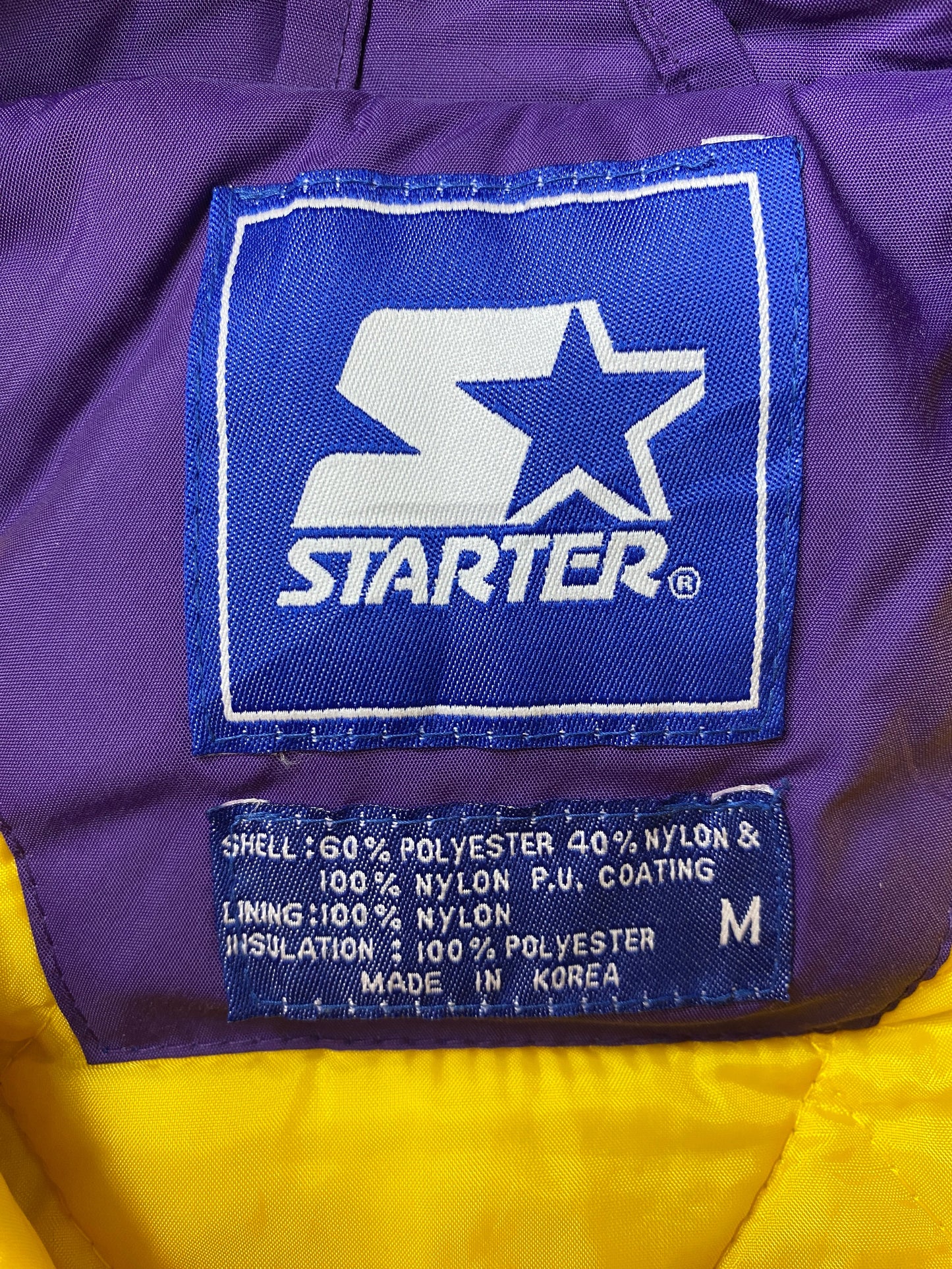90’s STARTER x LSU TIGERS Size M College Padded Nylon Jacket / G5973N