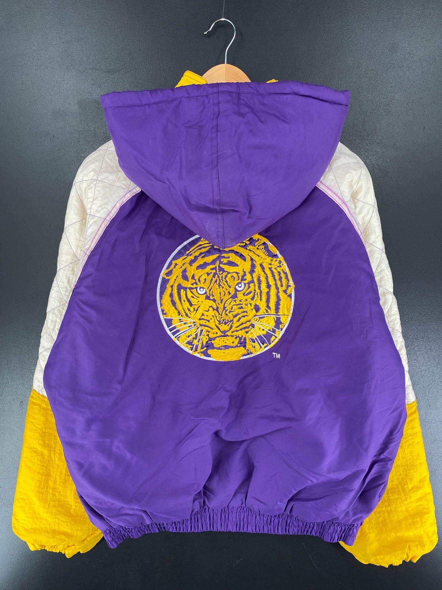 90’s STARTER x LSU TIGERS Size M College Padded Nylon Jacket / G5973N