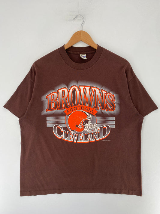 1994 CLEVELAND BROWNS Made in USA Size XL Vintage NFL T-Shirt / G7313T