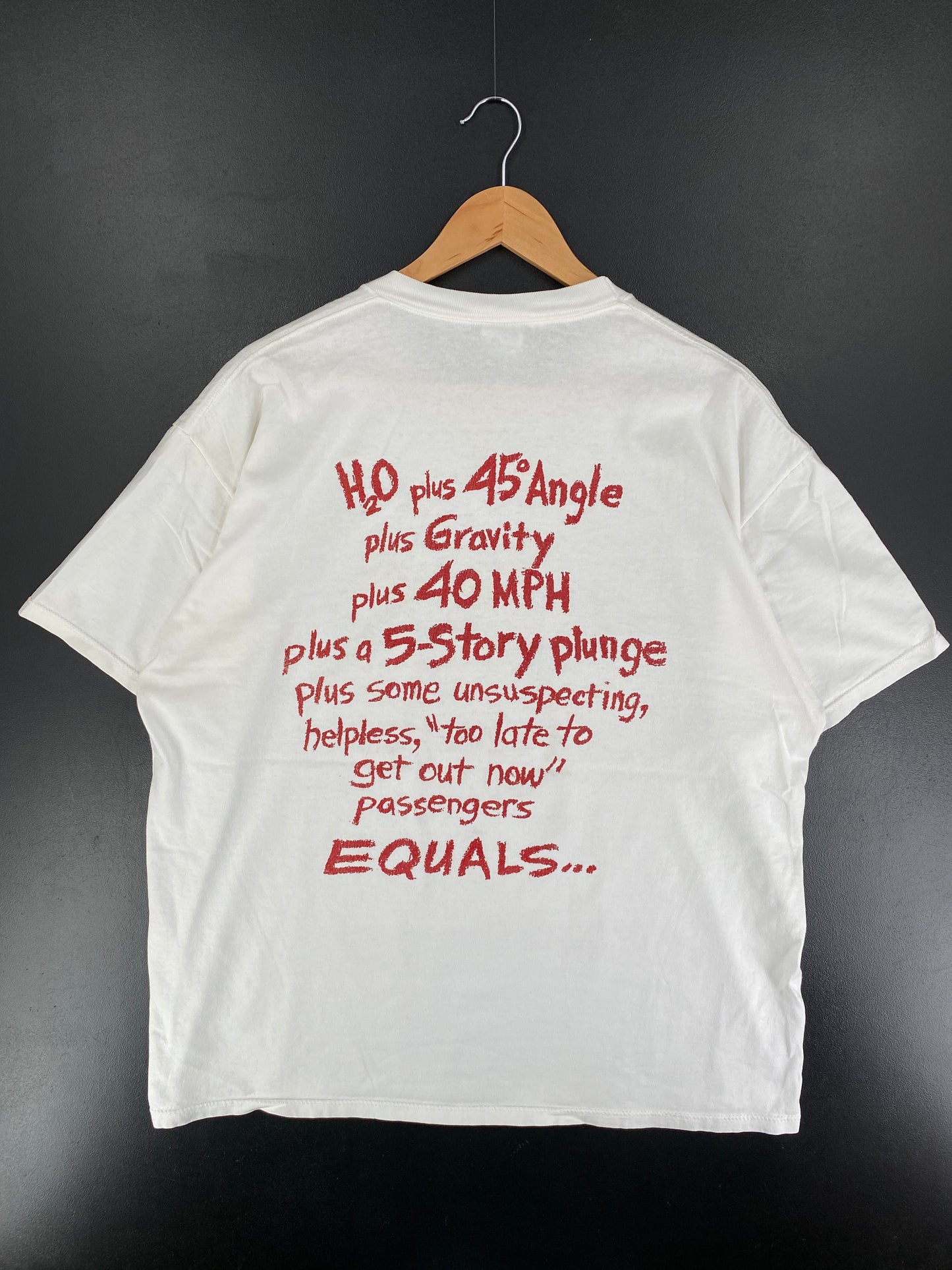 1992 DISNEY SPLASH MOUNTAIN Made in USA Size XXL Vintage T-Shirt / F1734T