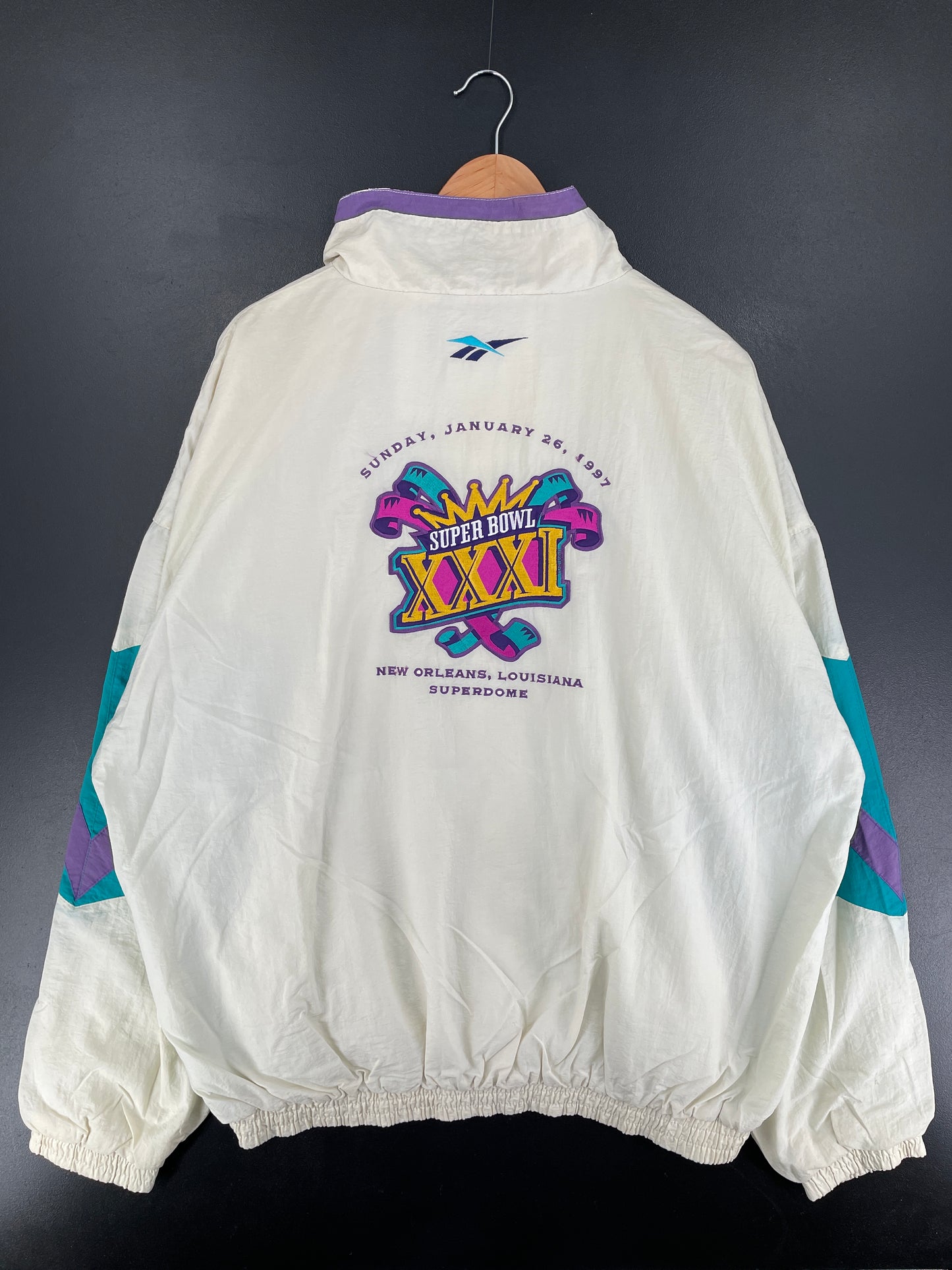 90’s REEBOK x SUOER BOWL Size XXL NFL Nylon Jacket / F2432N