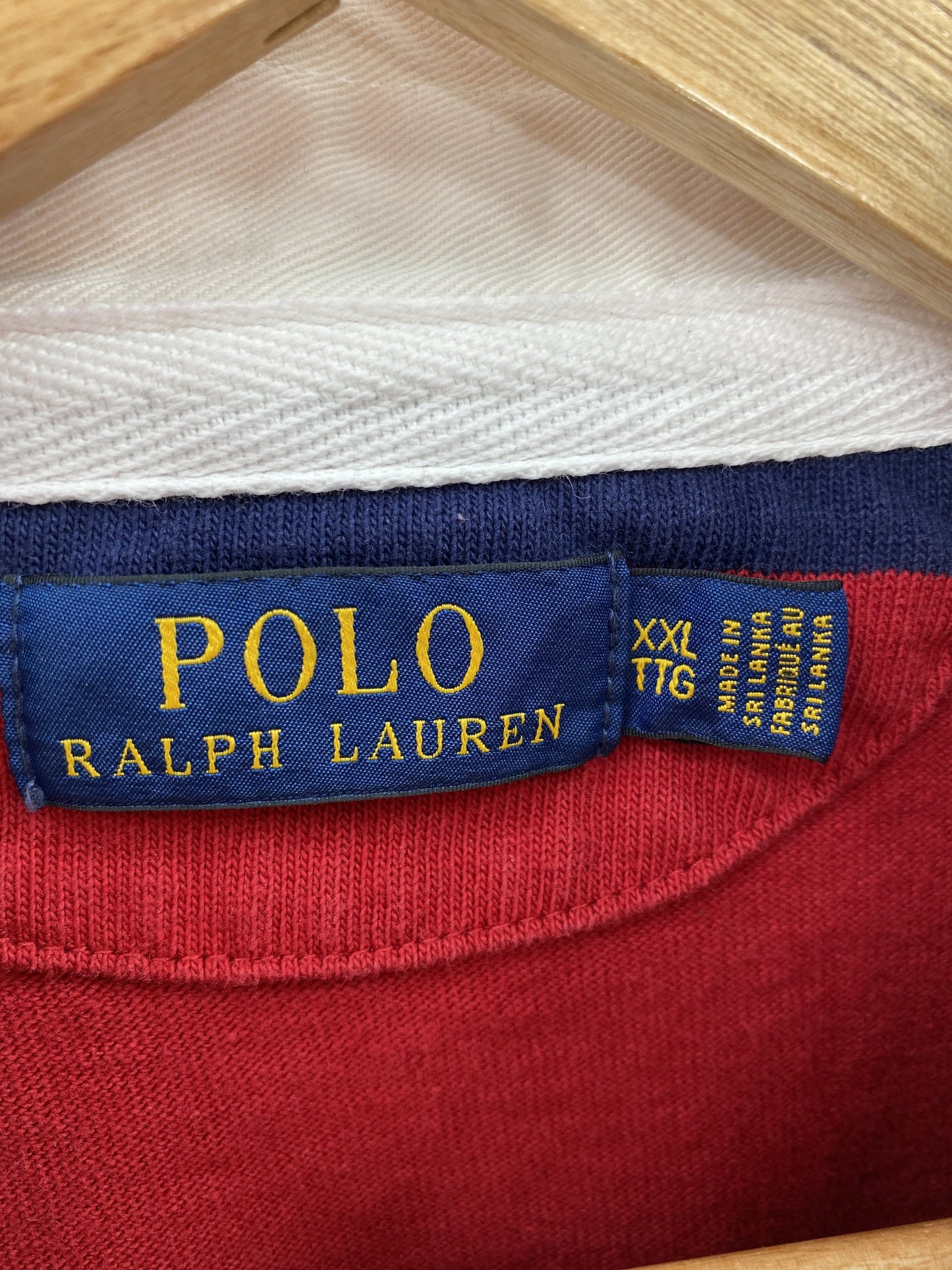 00’ POLO RALPH LAUREN Size XXL Vintage Rugby-Shirt / F9978R
