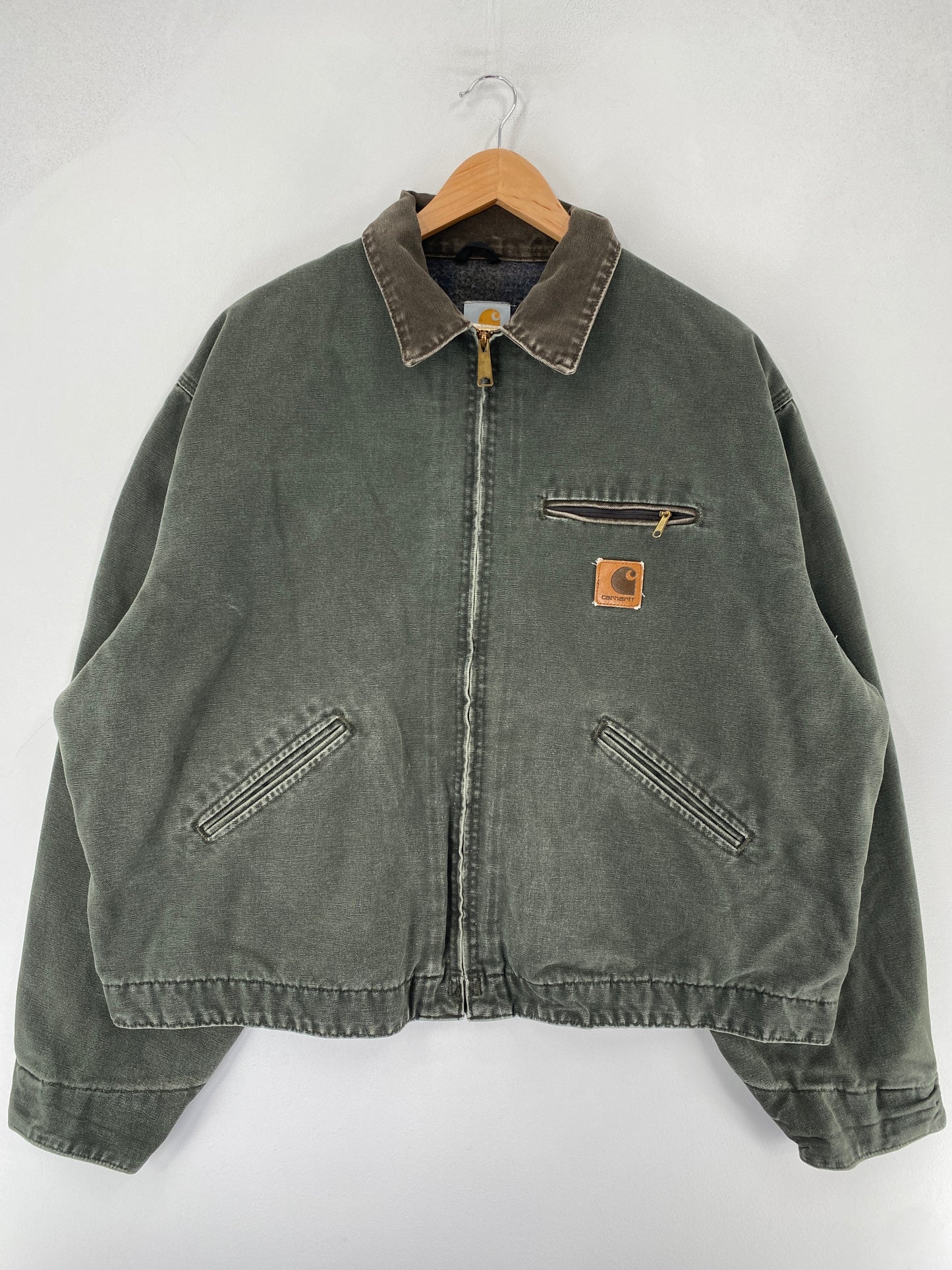 90's CARHARTT Made in USA Size XXL Vintage Zip-Up Duck Jacket / F4087J