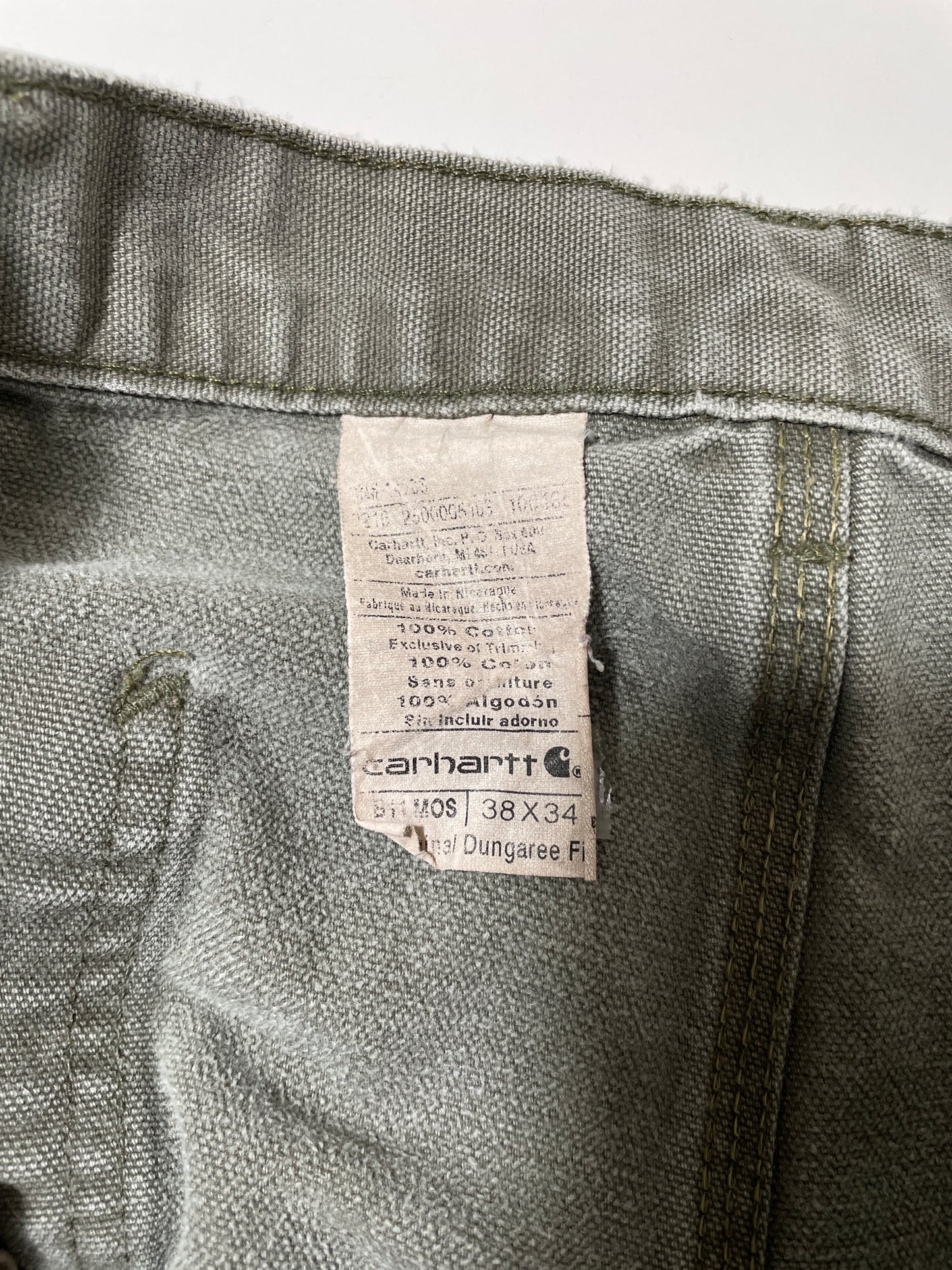 (W37xL32) Vintage CARHARTT Distressed Style Duck Pants / A1160P