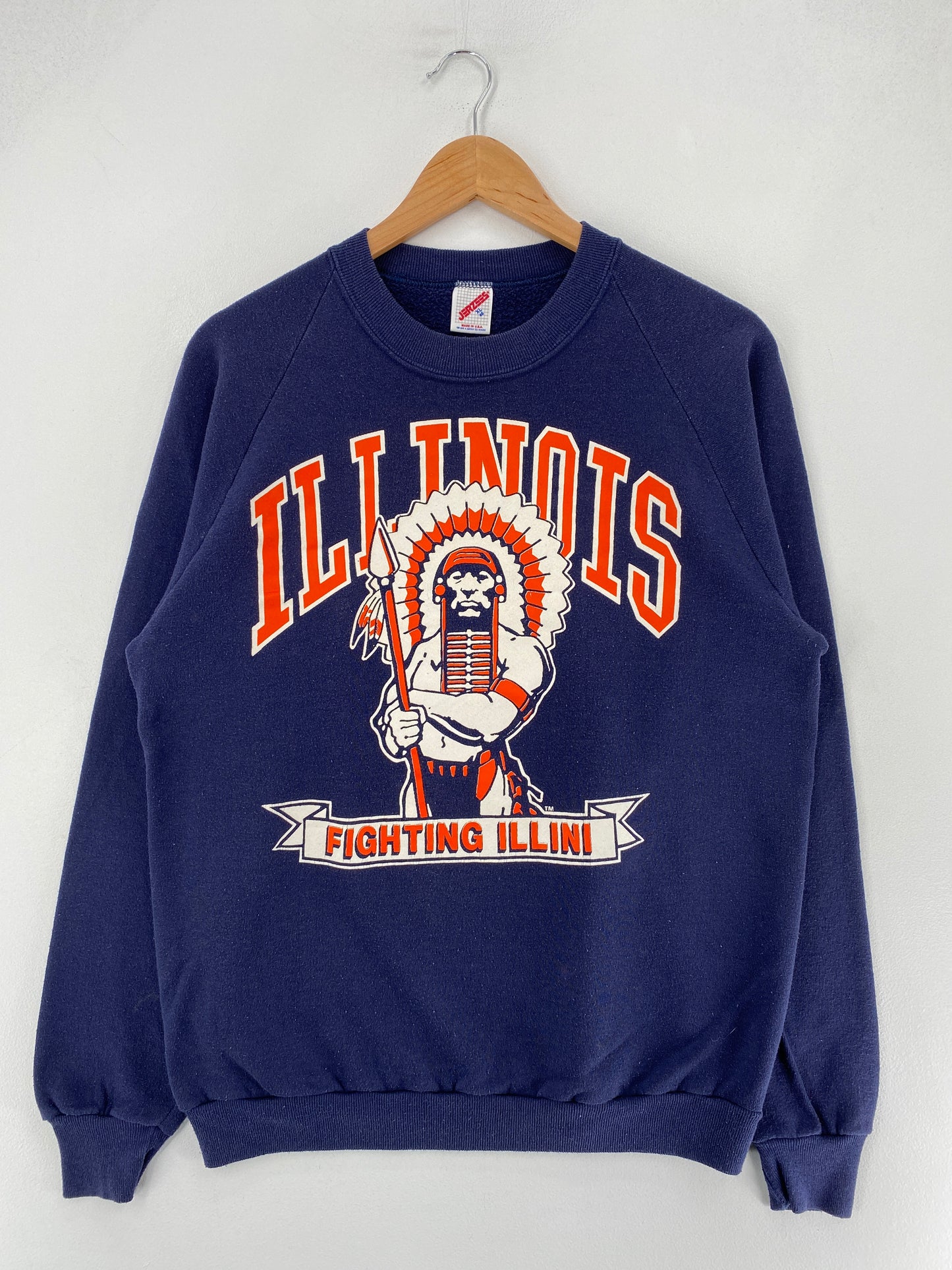 90's ILLINOIS Made in USA Size XL Vintage College Sweat-Shirt / F3910S