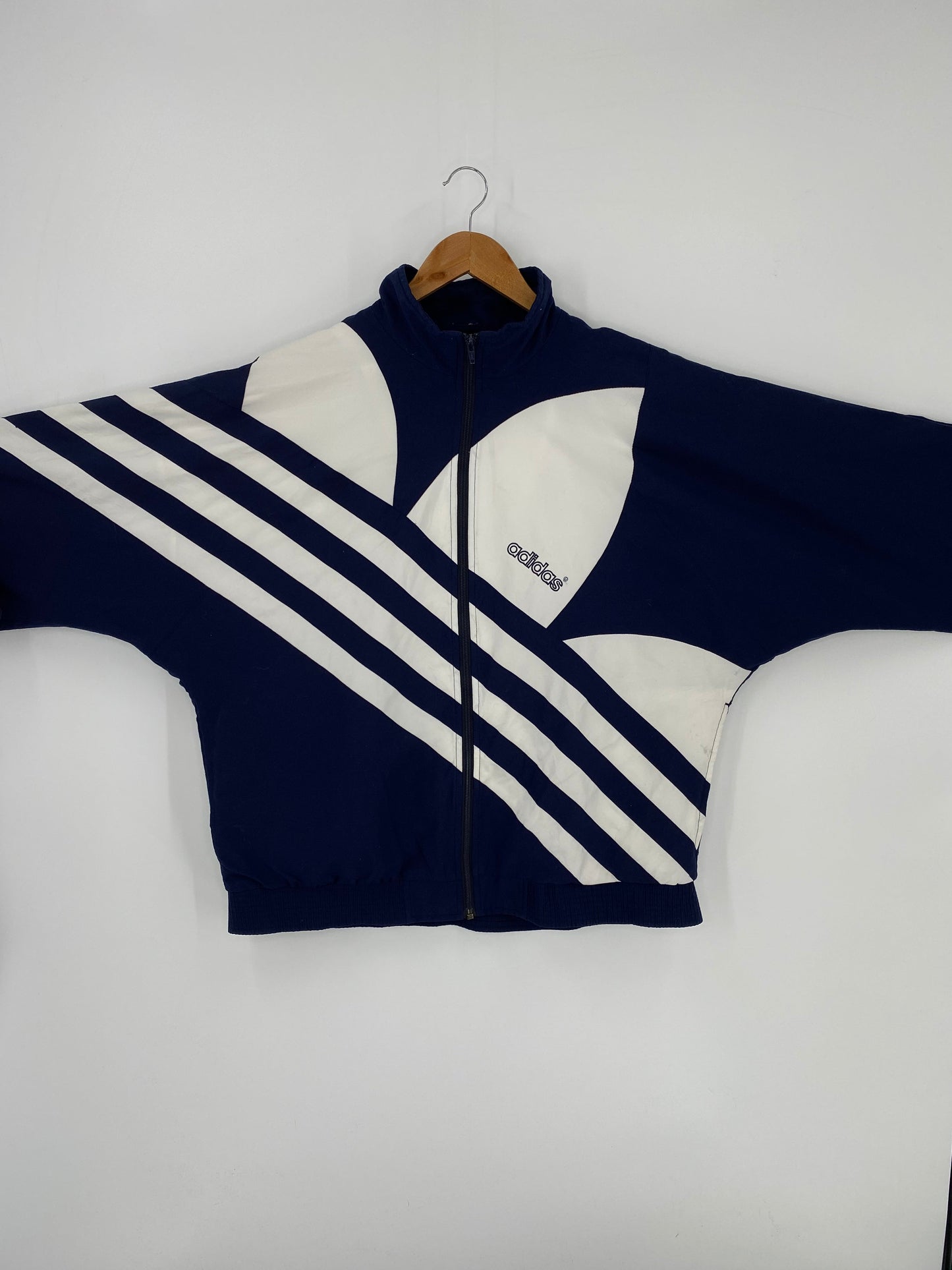 90’s ADIDAS Size No tag(Approx.XL) Zip-up Nylon Jacket / F8244N