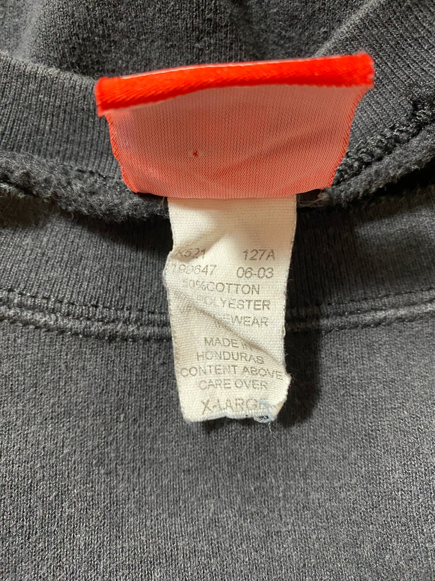 2004 PATRIOTS vs PANTHERS Size XL NFL Vintage Sweat-shirt / G4787S