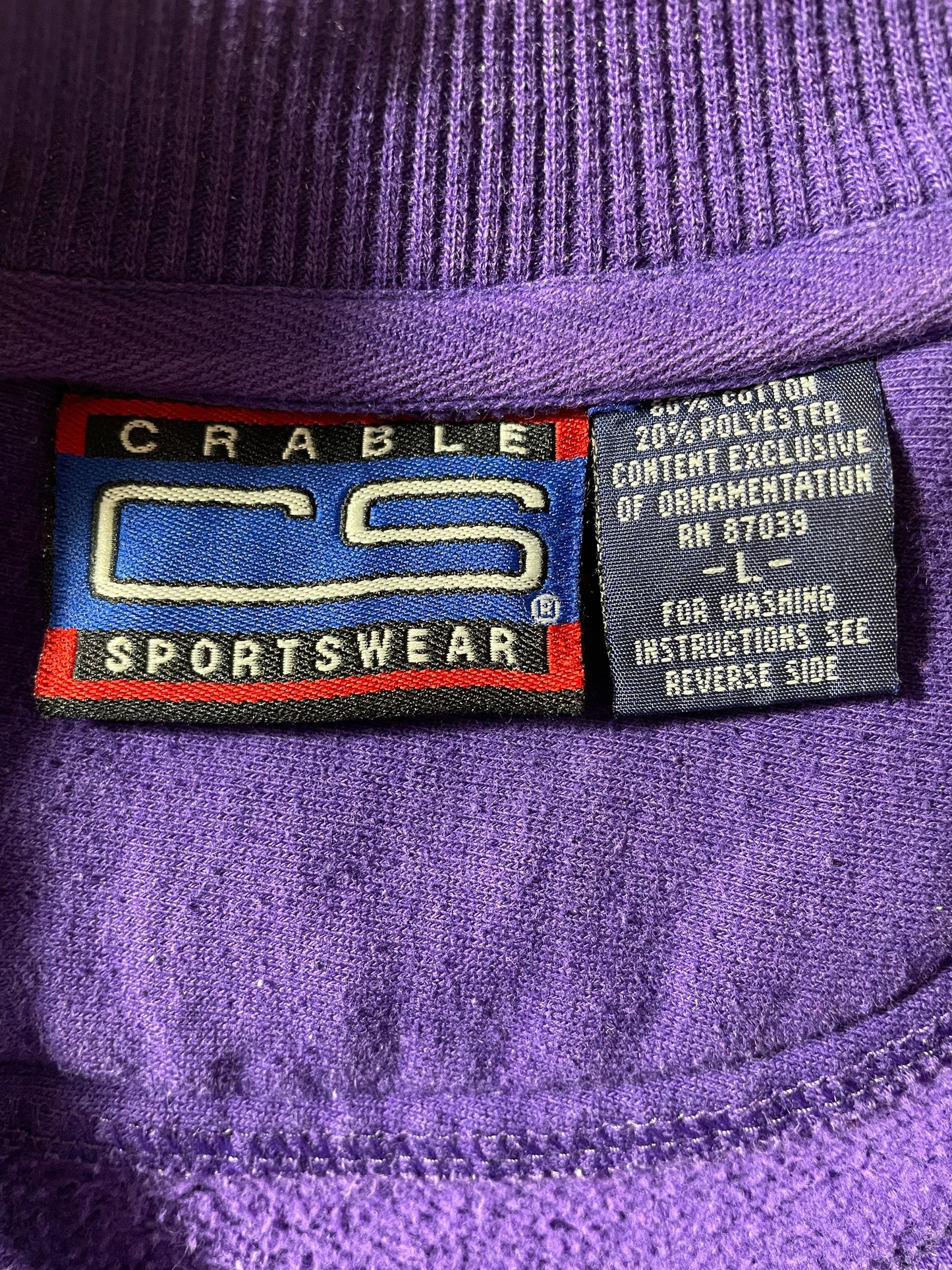 90’s KANSAS STATE WILDCATS Size L College Sweat-shirt / F8092S