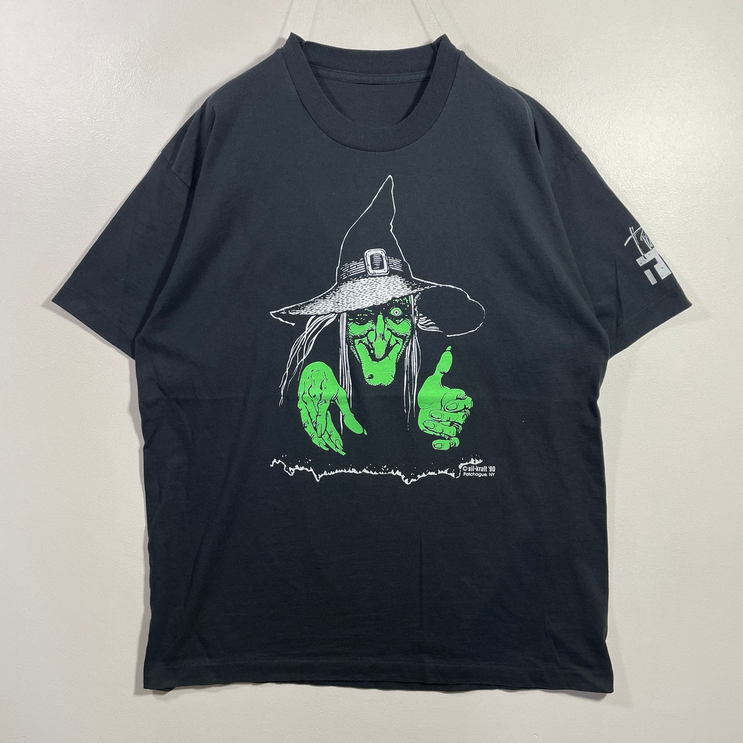 (Approx.L) 1990 WITCH Vintage Halloween T-Shirt / G1085T