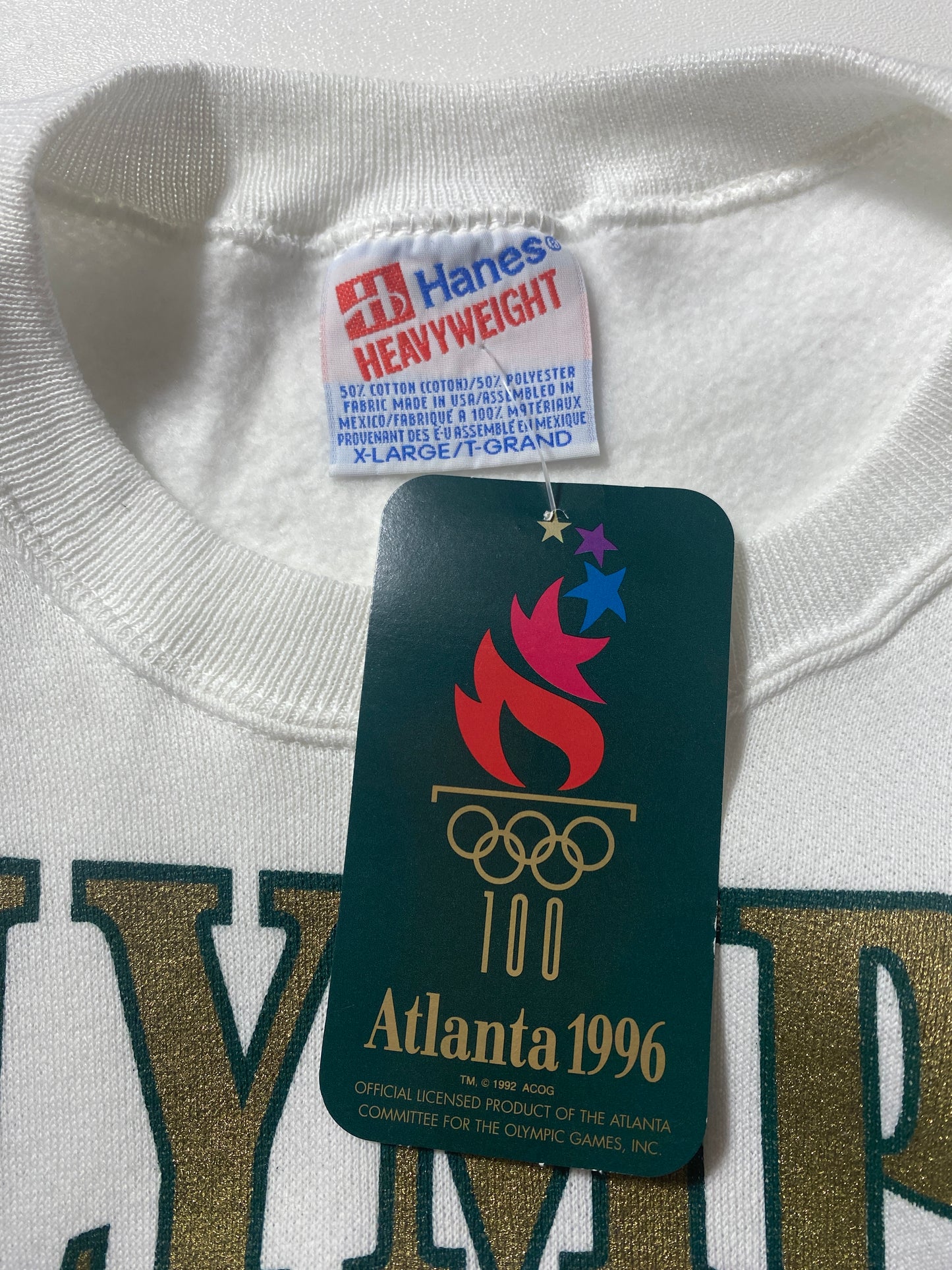 1996 DEADSTOCK ATLANTA OLYMPIC Size XL Vintage Sweat-Shirt / G5324S
